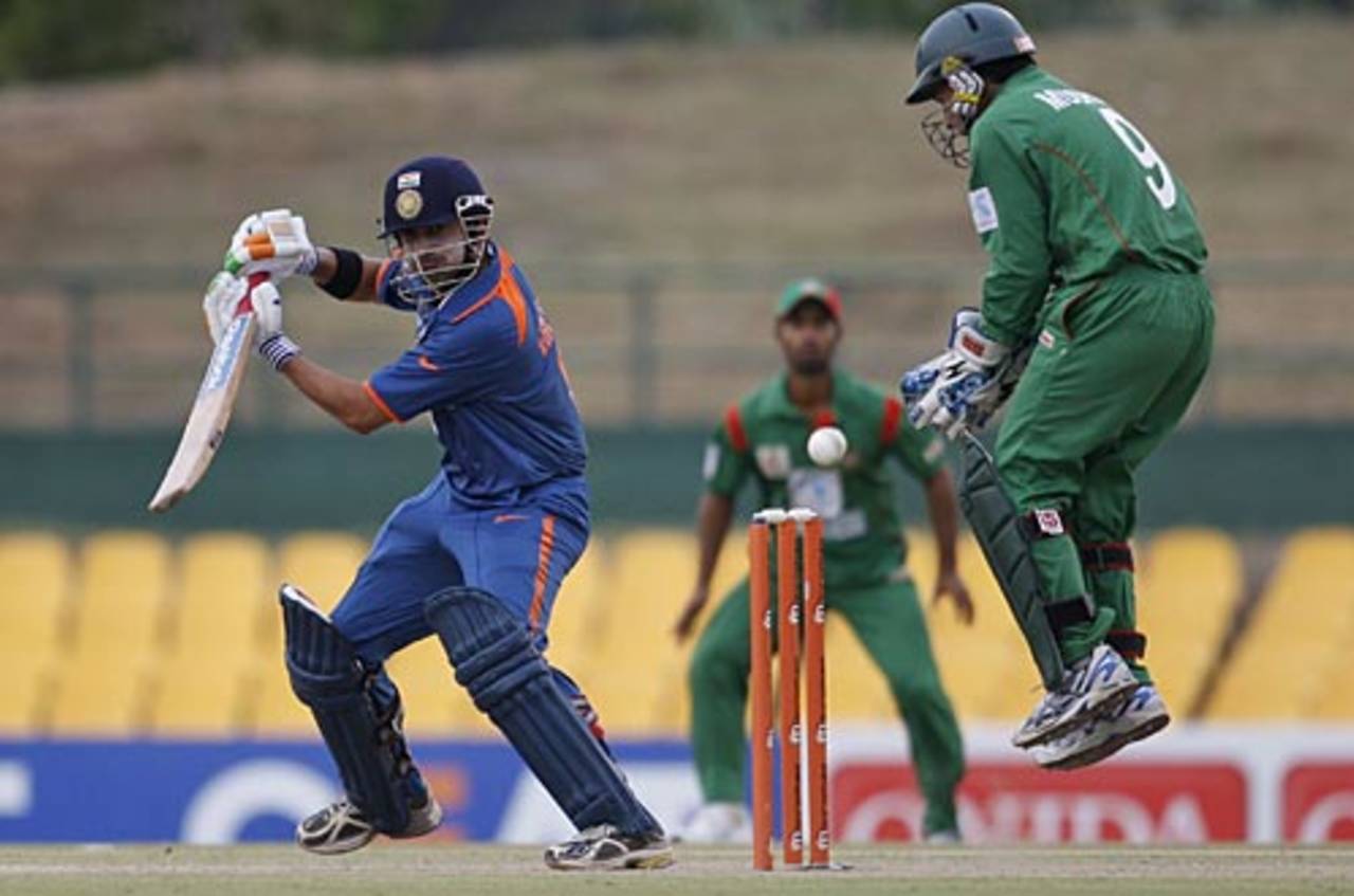 Gautam Gambhir plays one fine, Bangladesh v India, 2nd ODI, Asia Cup, Dambulla, June 16, 2010
