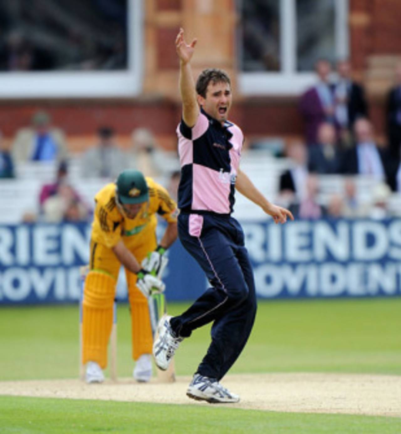 Tim Murtagh appeals successfully for the crucial wicket of Ricky Ponting as Middlesex took control, Middlesex v Australians, Tour Match, Lord's, June 19, 2010