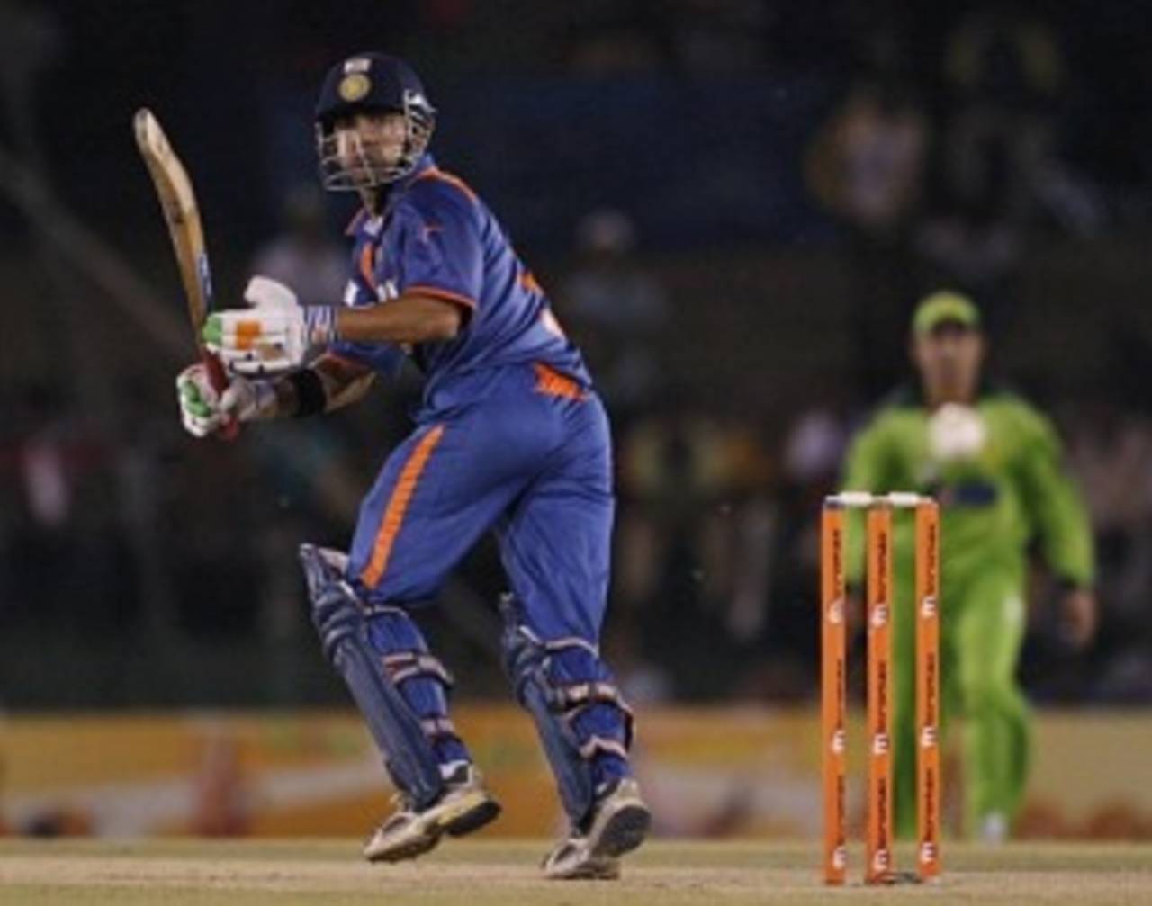 Gautam Gambhir plays one to third man, India v Pakistan, 4th ODI, Asia Cup, Dambulla