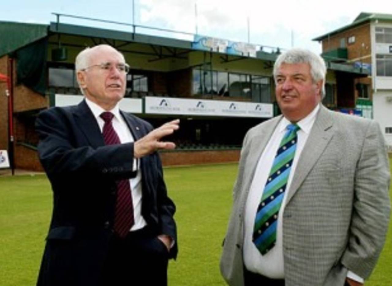 John Howard and Jack Clarke at the Harare Sports Club&nbsp;&nbsp;&bull;&nbsp;&nbsp;AFP