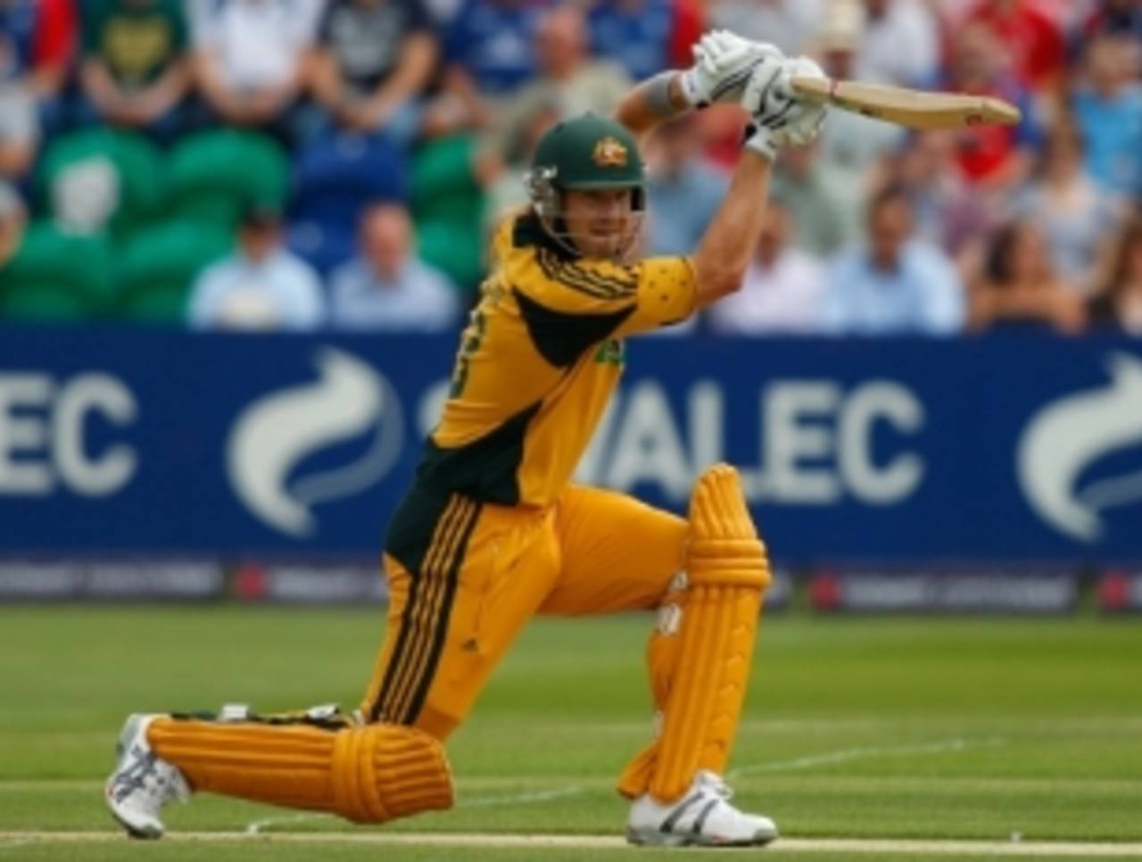 Shane Watson reached a fluent half-century before departing for 57, England v Australia, 2nd ODI, Cardiff, June 24, 2010