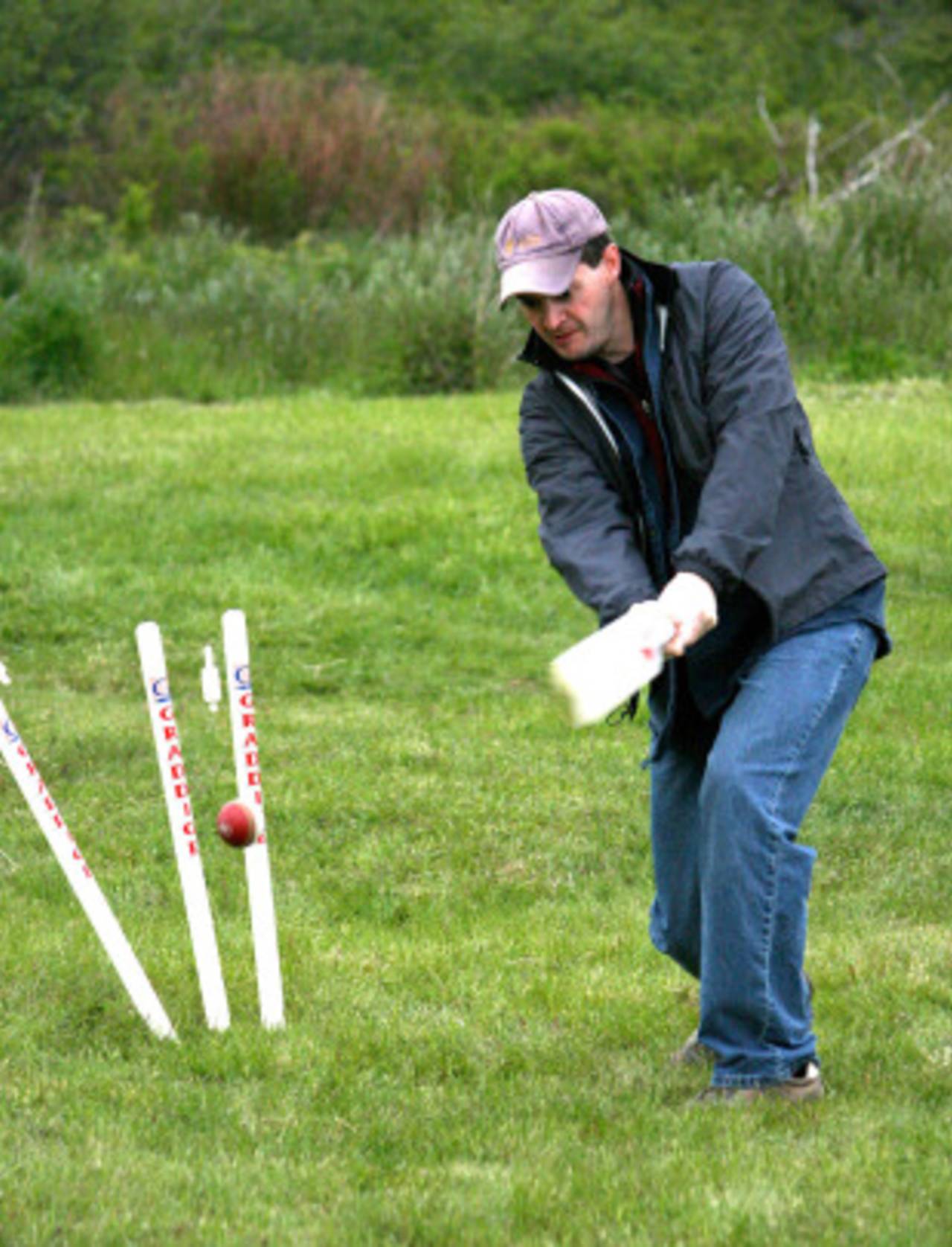 A match in progress on a camping ground, Newfoundland