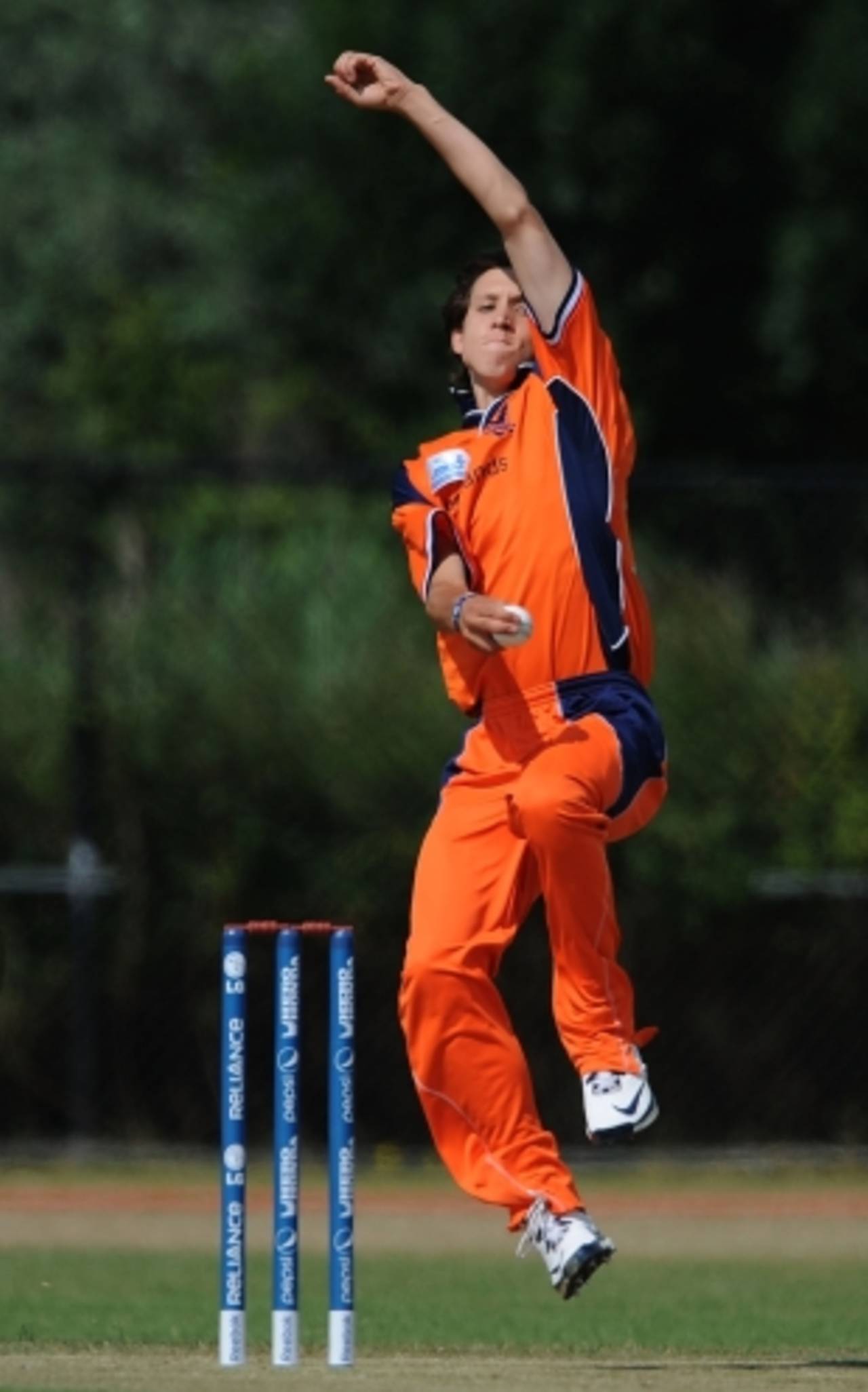 Mark Jonkman troubled Canada with three wickets, Netherlands v Canada, ICC WCL Division 1, Rotterdam, July 5 2010