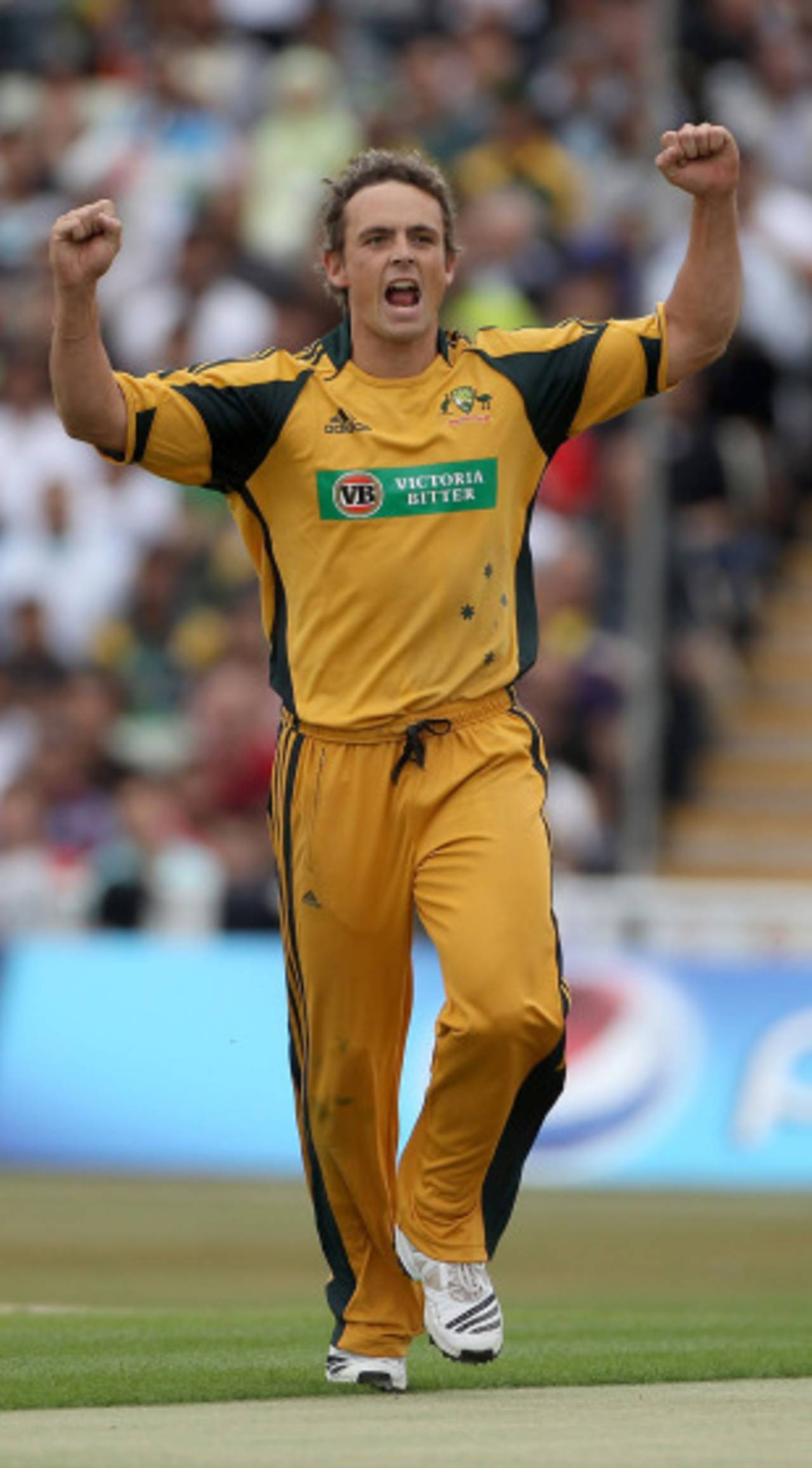 Steve O'Keefe struck in his first over of international Twenty20 cricket, removing Salman Butt, Pakistan v Australia, 2nd Twenty20, Edgbaston, July 6 2010