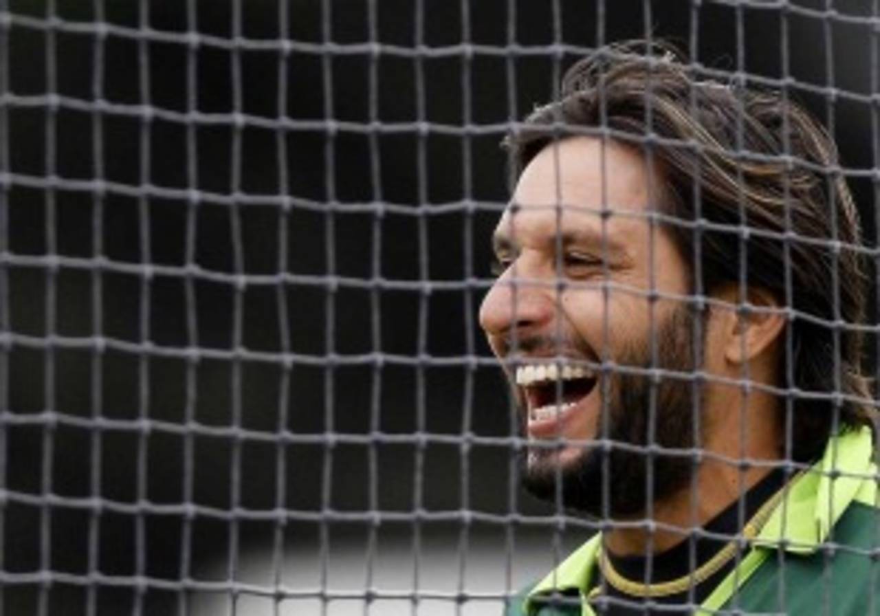 Shahid Afridi was in high spirits before facing Australia, Lord's, July 12, 2010