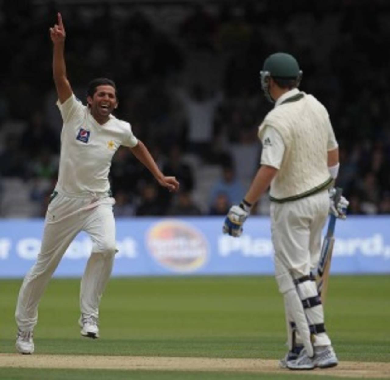 Mohammad Asif found Marcus North's outside edge to give Pakistan hope, Pakistan v Australia, 1st Test, Lord's, July 15, 2010