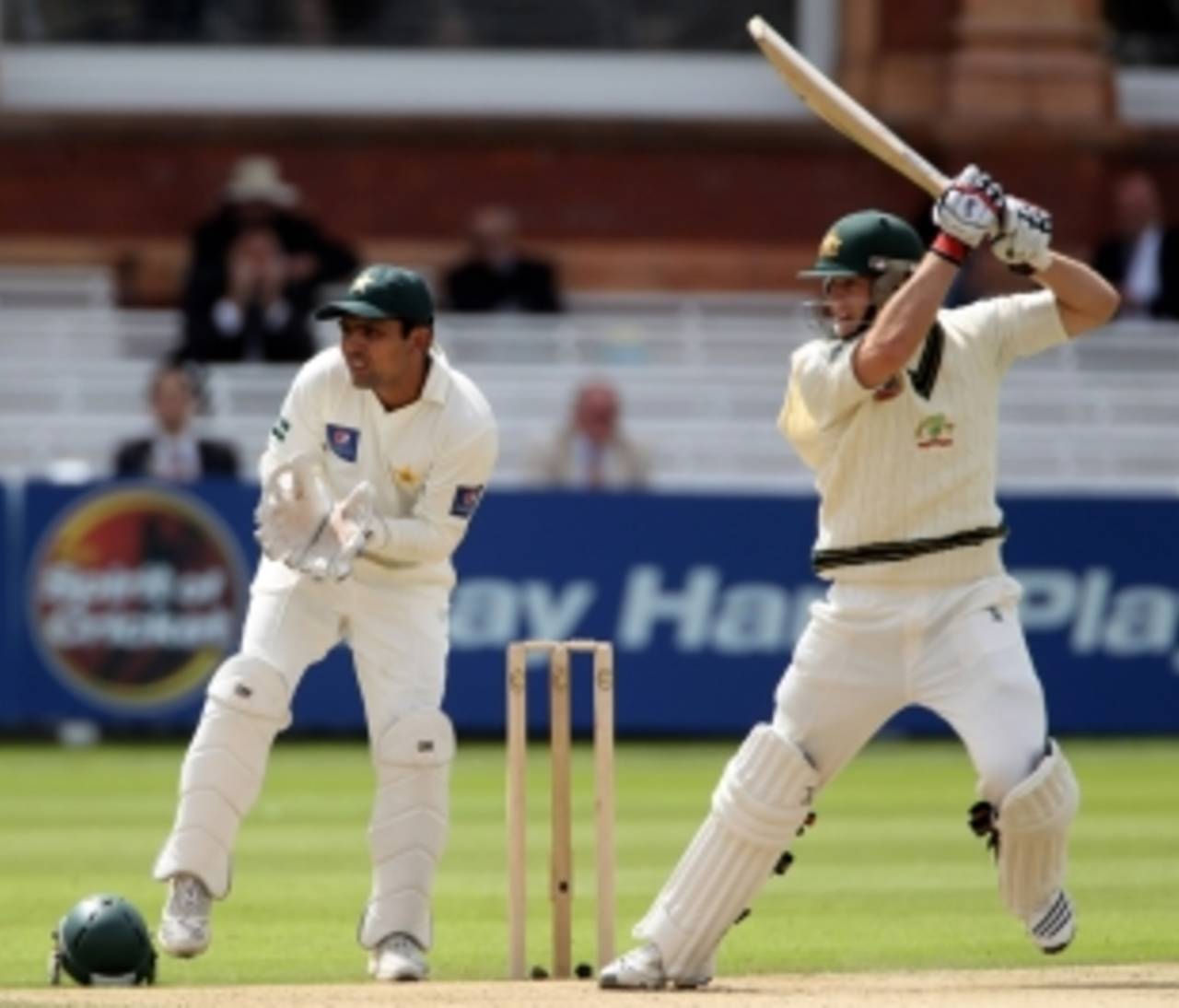 Tim Paine scored 47, putting on 74 for the ninth wicket with Ben Hilfenhaus, Pakistan v Australia, 1st Test, Lord's, July 15, 2010