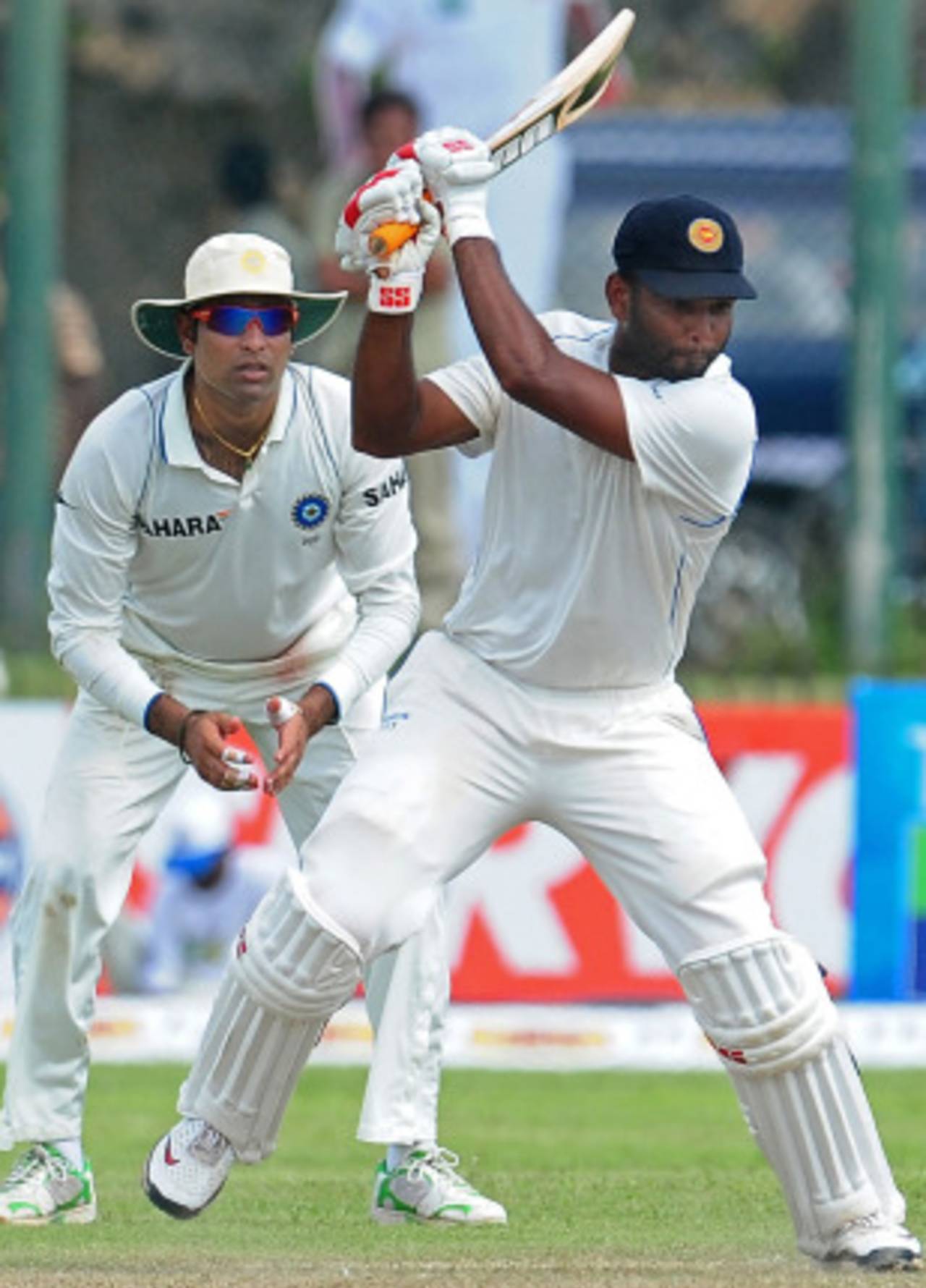 Tharanga Paranavitana cracks the ball towards point, Sri Lanka v India, 1st Test, Galle, 1st day, July 18, 2010