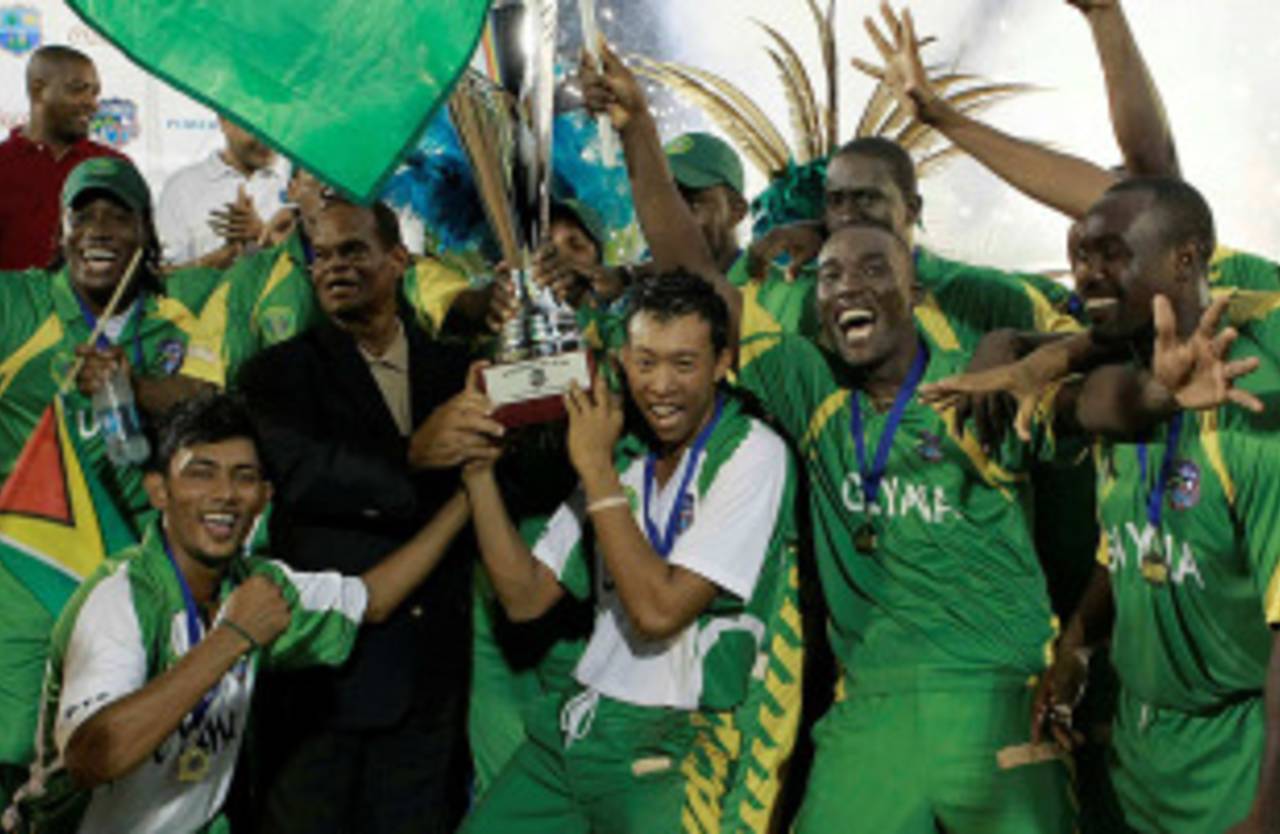 Guyana qualified for the 2010 Champions League after beating Barbados in the Caribbean T20 final&nbsp;&nbsp;&bull;&nbsp;&nbsp;Anthony Harris/West Indies Cricket Board