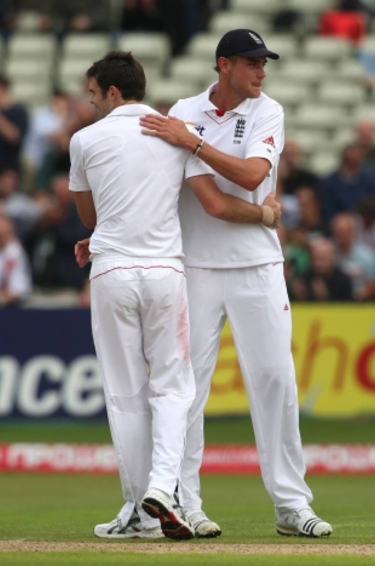 James Anderson and Stuart Broad picked up four wickets apiece as Pakistan crumbled to 72 all out, England v Pakistan, 2nd Test, Edgbaston, August 6, 2010