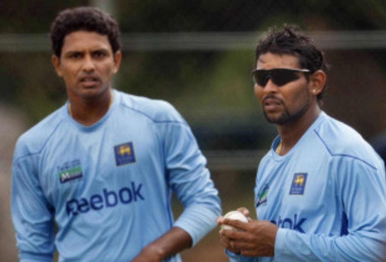 Suraj Randiv has been suspended for one match, while both he and Tillakaratne Dilshan have forfeited their match fees&nbsp;&nbsp;&bull;&nbsp;&nbsp;Associated Press