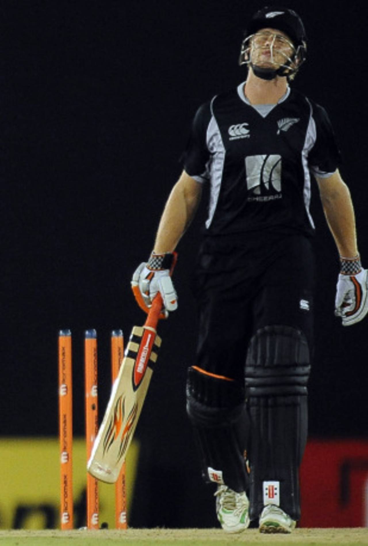 Kane Williamson is disappointed after being bowled by Ishant Sharma, tri-series, 6th ODI, Dambulla, August 25, 2010