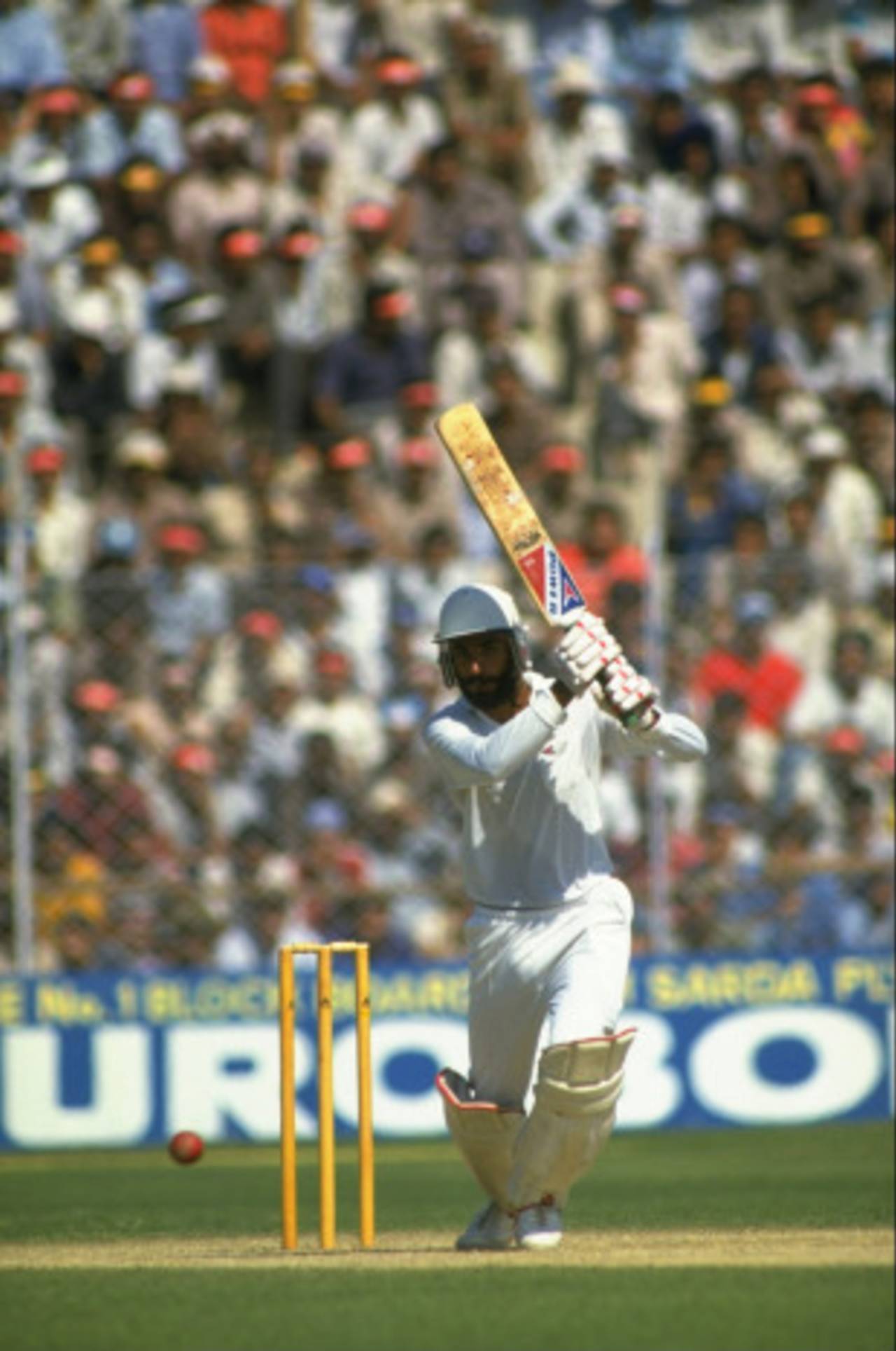 Navjot Sidhu batting against Australia at Delhi