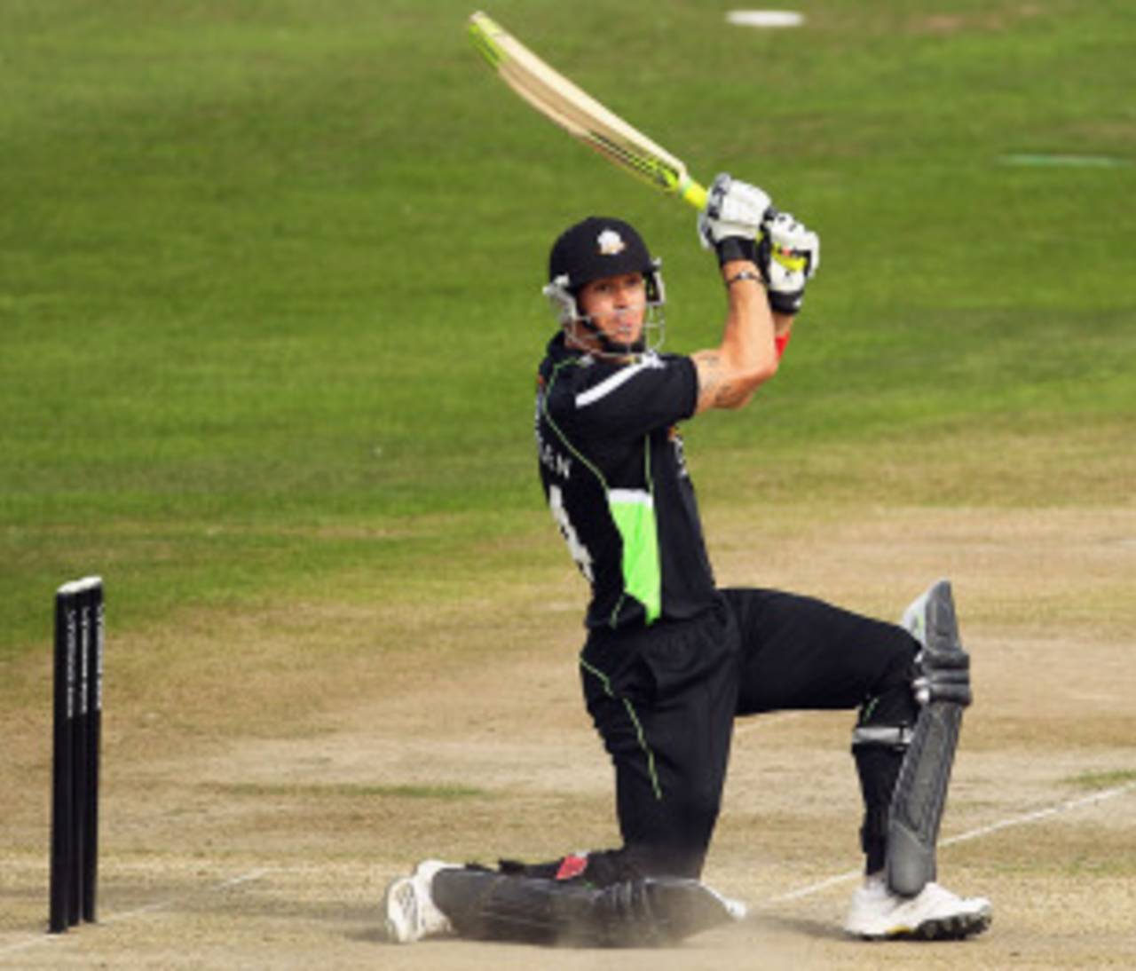 Kevin Pietersen followed his Twitter episode with a hundred for Surrey&nbsp;&nbsp;&bull;&nbsp;&nbsp;Getty Images