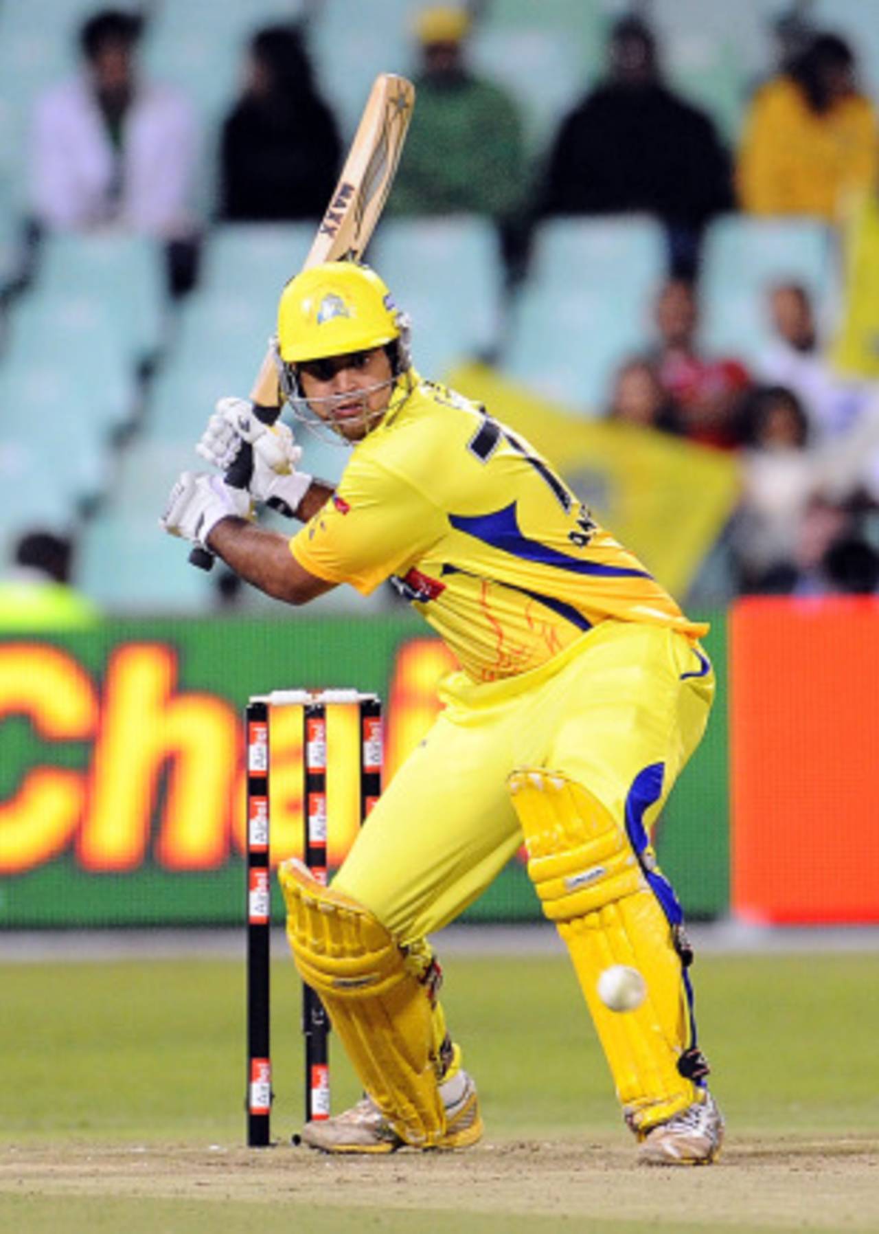 Srikkanth Anirudha lines up to play a stroke, Central Districts v Chennai Super Kings, Champions League Twenty20, Durban, September 11, 2010