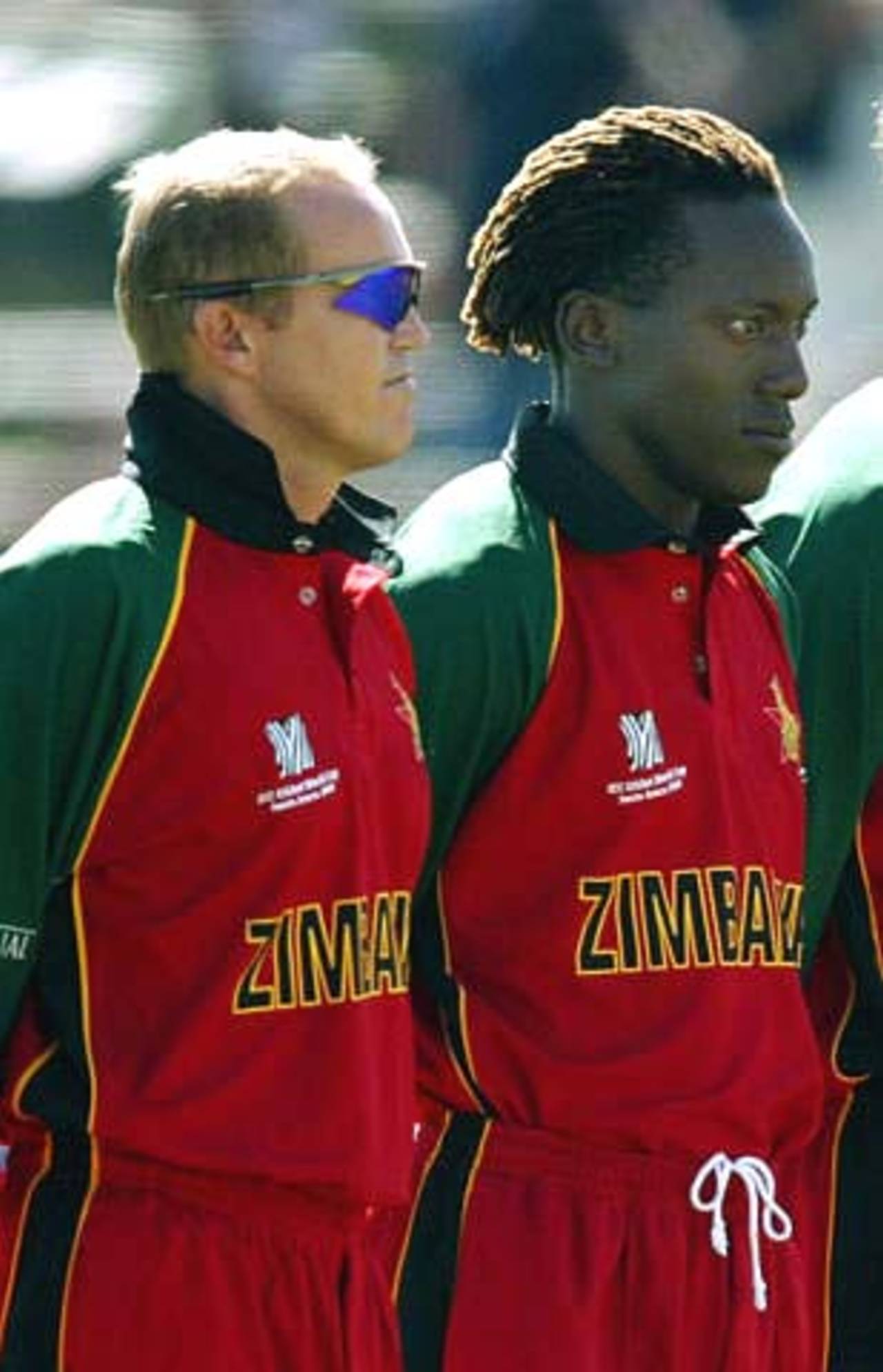 Henry Olonga and Andy Flower left Zimbabwe after their black armband protest at the 2003 World Cup&nbsp;&nbsp;&bull;&nbsp;&nbsp;Reuters
