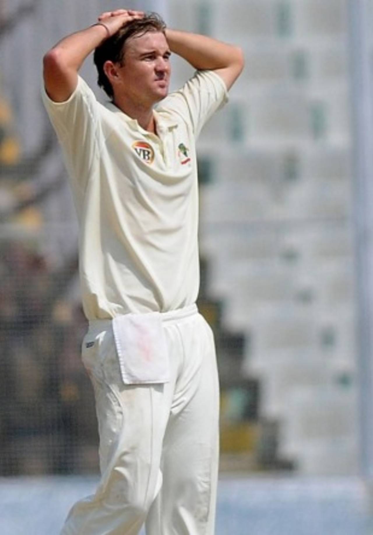 Nathan Hauritz ran out of luck as VVS Laxman took charge, India v Australia, 1st Test, Mohali, 5th day, October 5, 2010