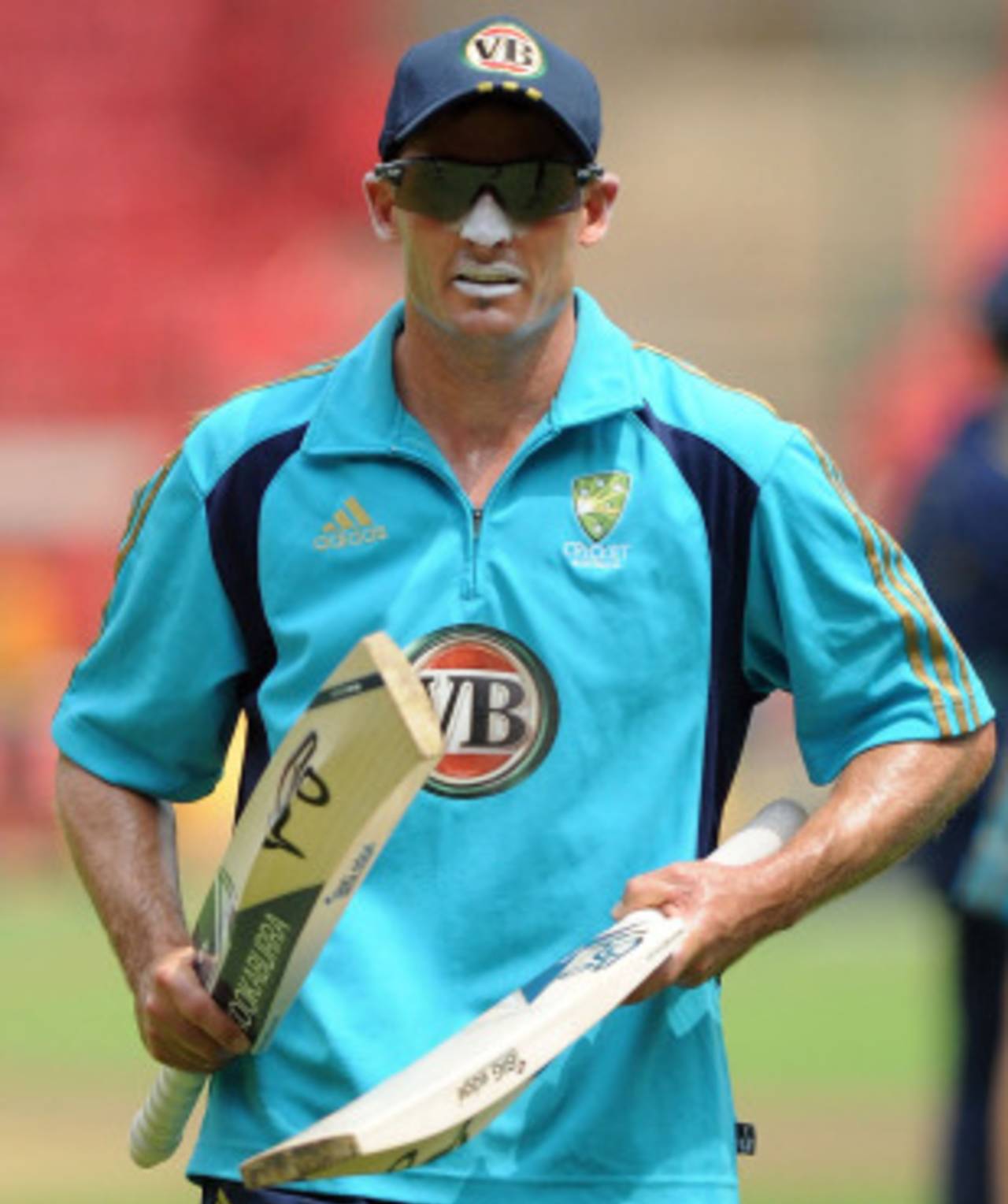 Michael Hussey at a training session ahead of the second Test, Bangalore, October 7, 2010