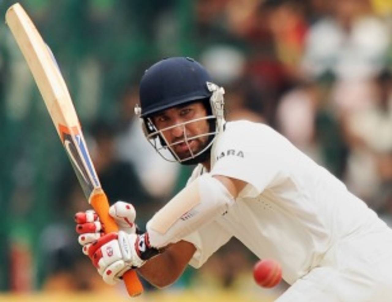 Saurashtra's Cheteshwar Pujara was one of only four batsmen to cross 30 in the entire match&nbsp;&nbsp;&bull;&nbsp;&nbsp;AFP