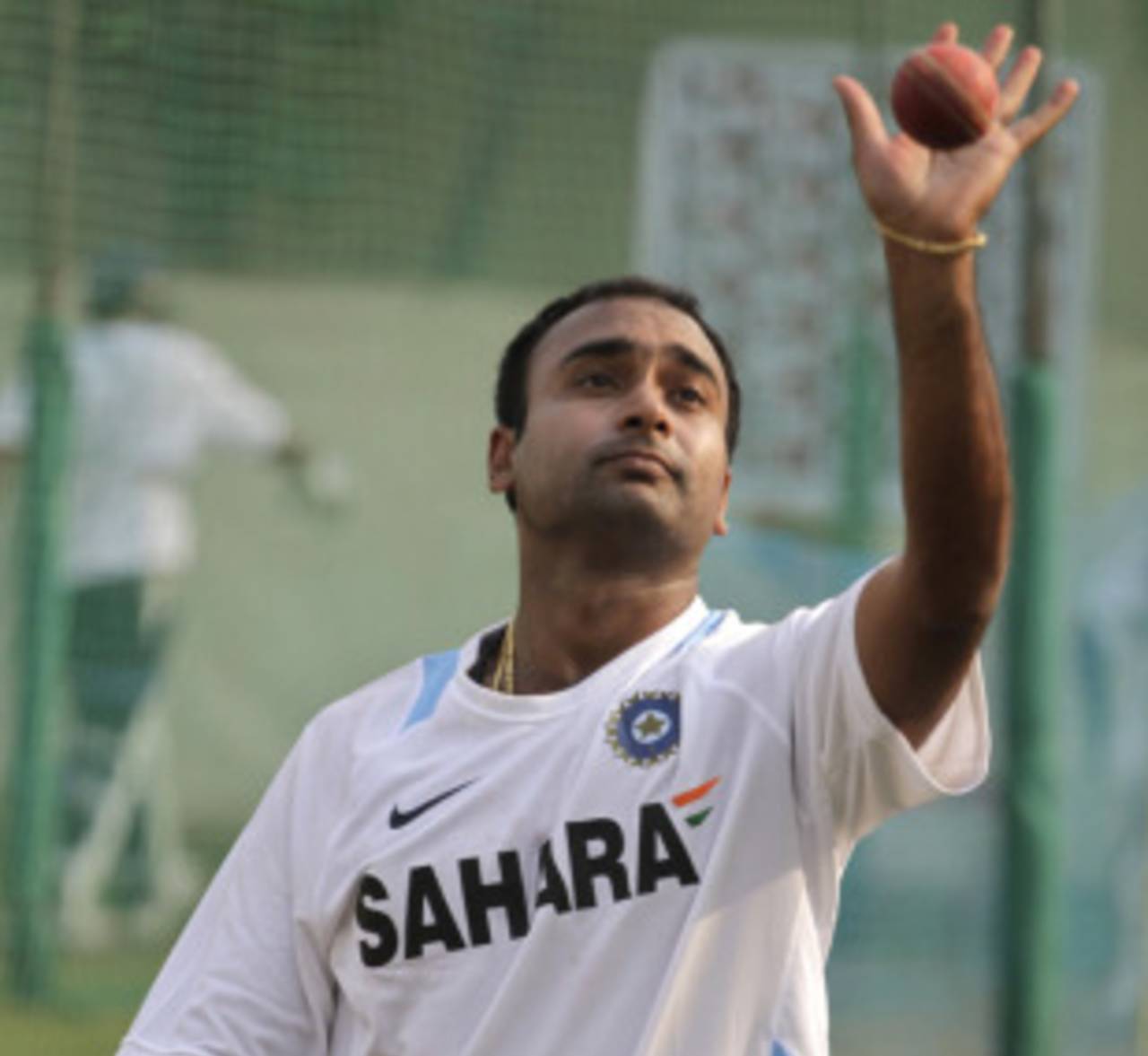 Indian legspinner Amit Mishra at a net session, Ahmedabad, November 2, 2010