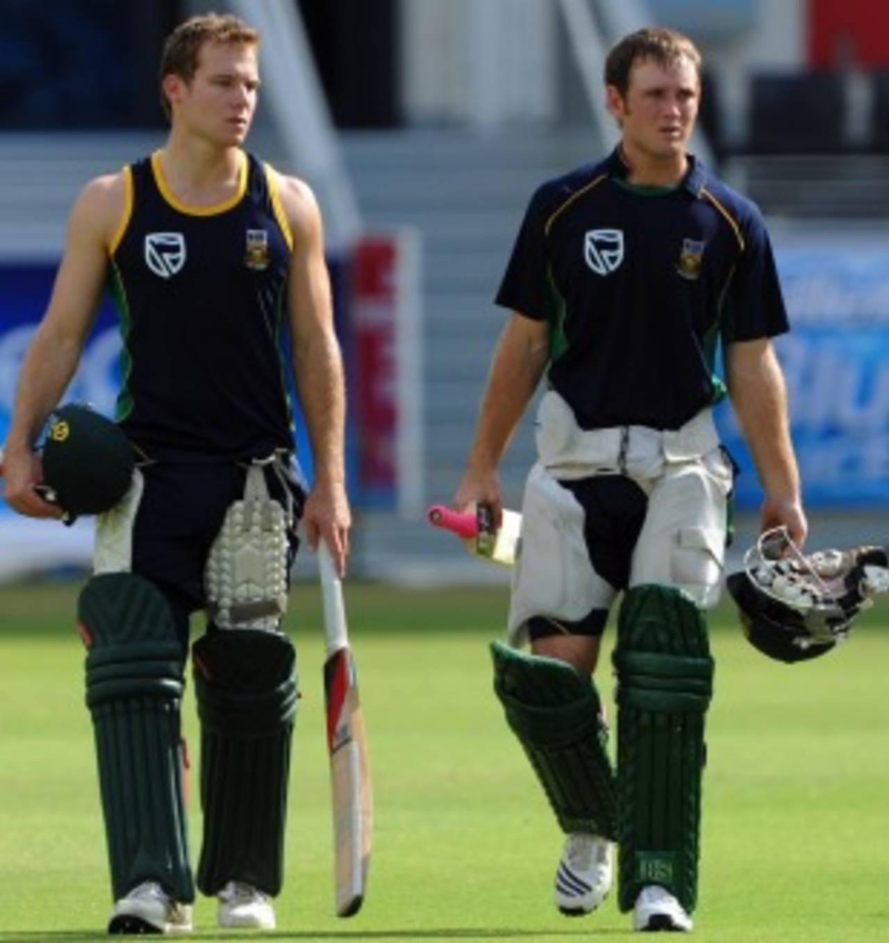 David Miller and Colin Ingram head for practice, Dubai, November 7, 2010