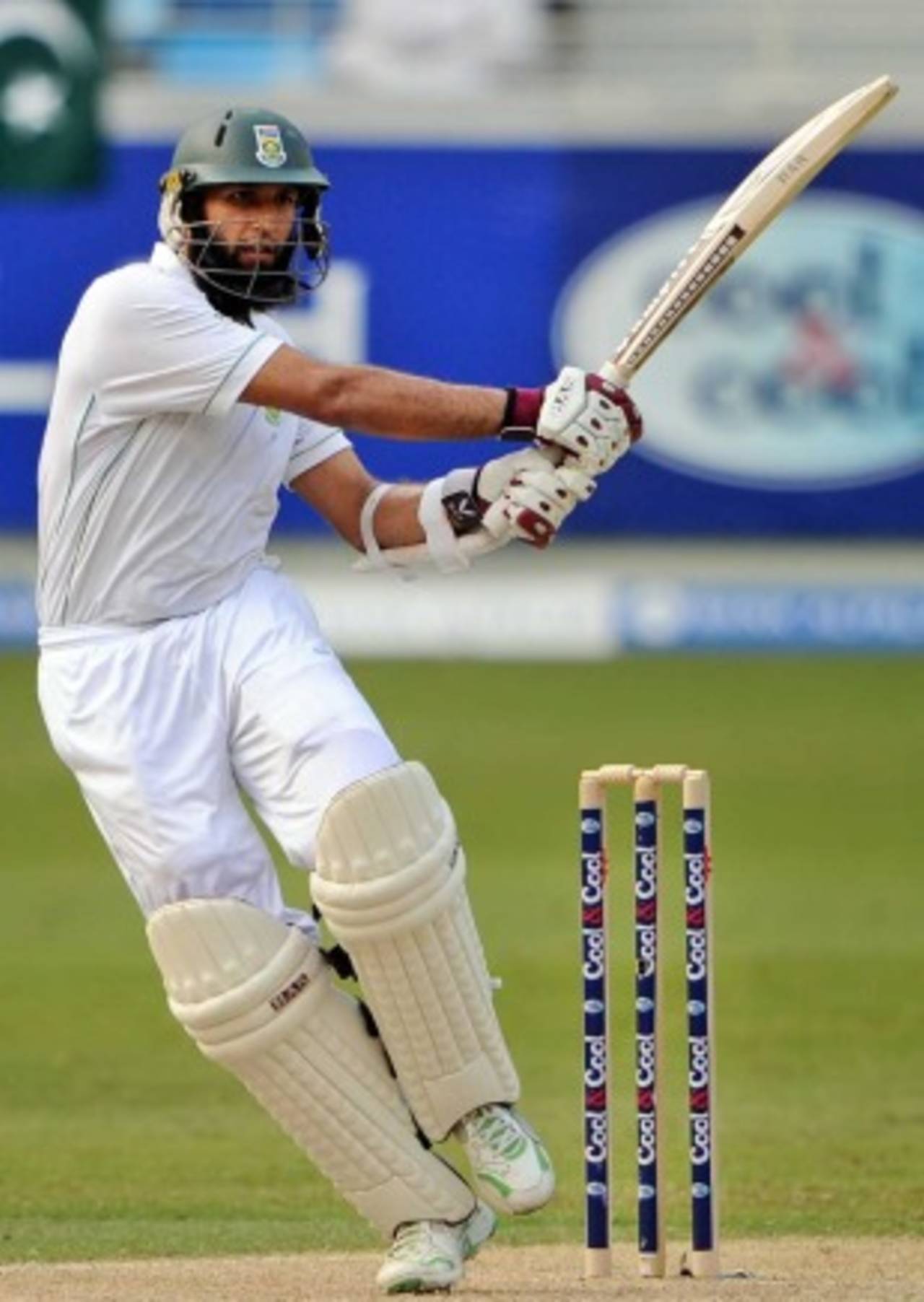 Hashim Amla played confidently before falling late in the day, Pakistan v South Africa, 1st Test, Dubai, 1st day, November 12, 2010