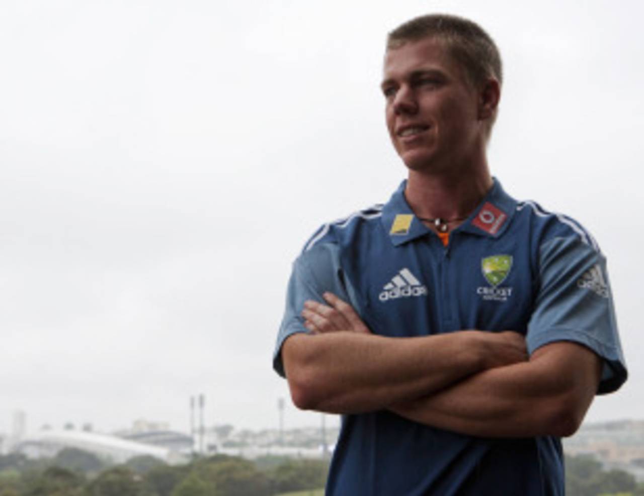 Xavier Doherty enjoys the view after being picked in Australia's Ashes squad, Sydney, November 15, 2010