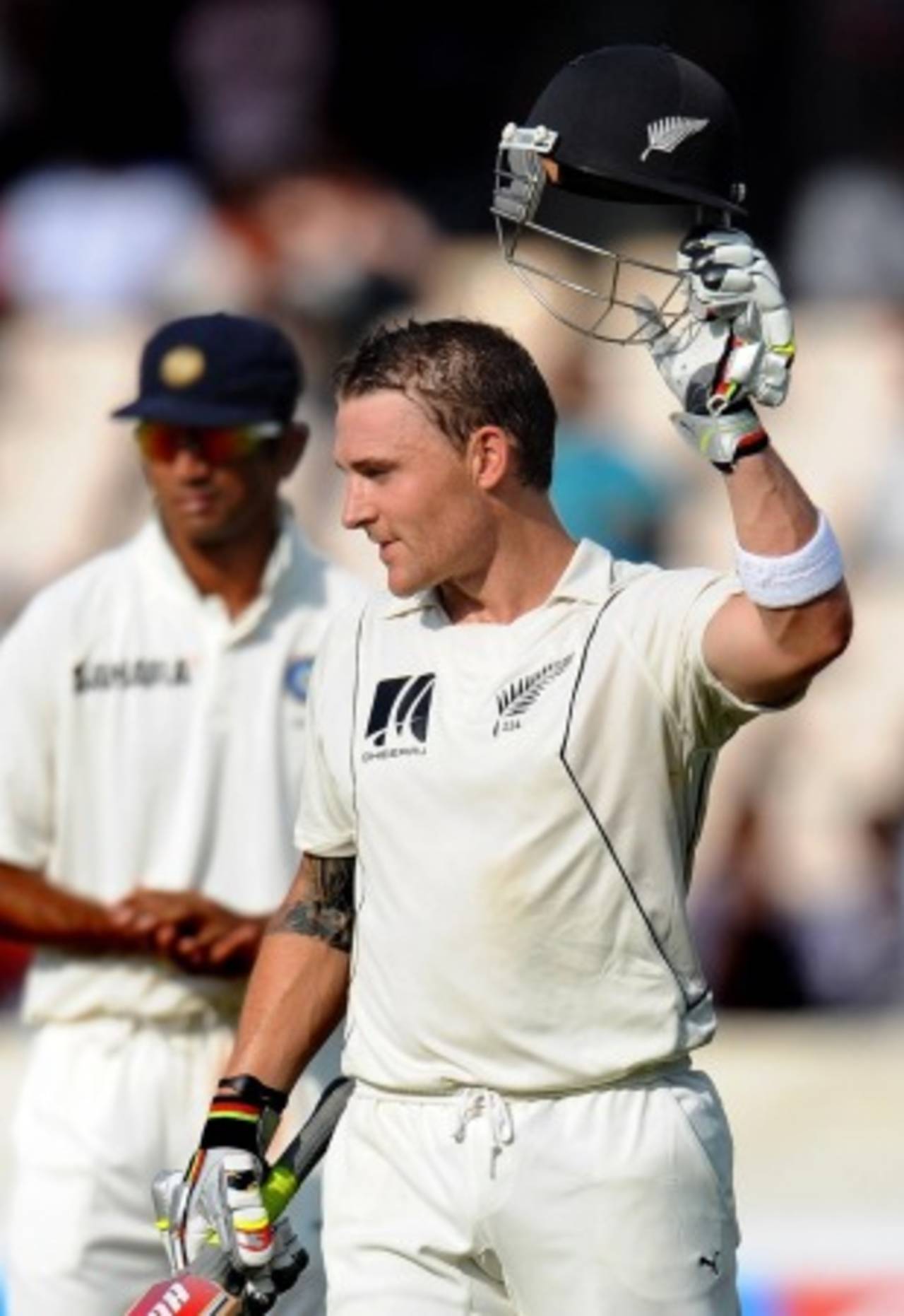 Brendon McCullum savours a fighting century, India v New Zealand, 2nd Test, Hyderabad, 4th day, November 15, 2010