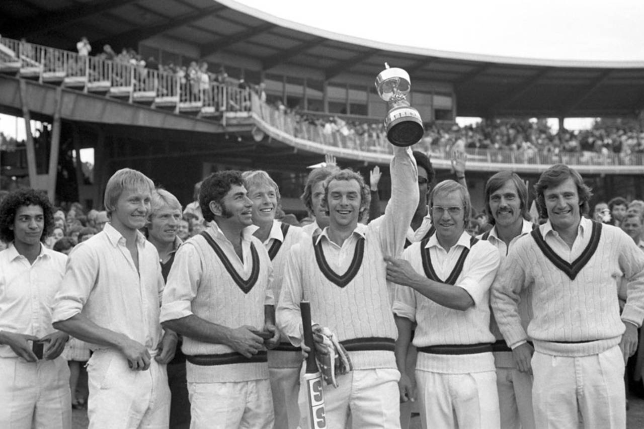 Lancashire captain David Lloyd holds the Gillette Cup after their win over Middlesex, Lancashire v Middlesex, Gillette Cup final, Lord's, September 6, 1975