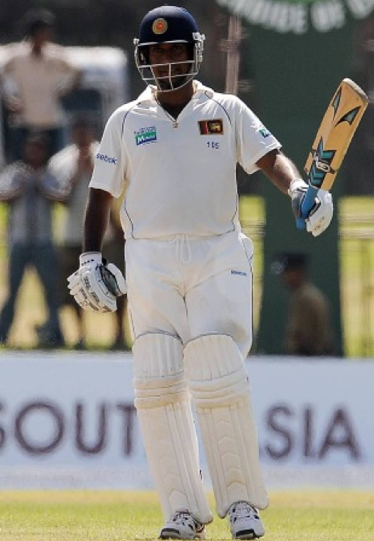 Prasanna Jayawardene celebrates his half-century, Sri Lanka v West Indies, 1st Test, Galle, 4th day, November 18, 2010