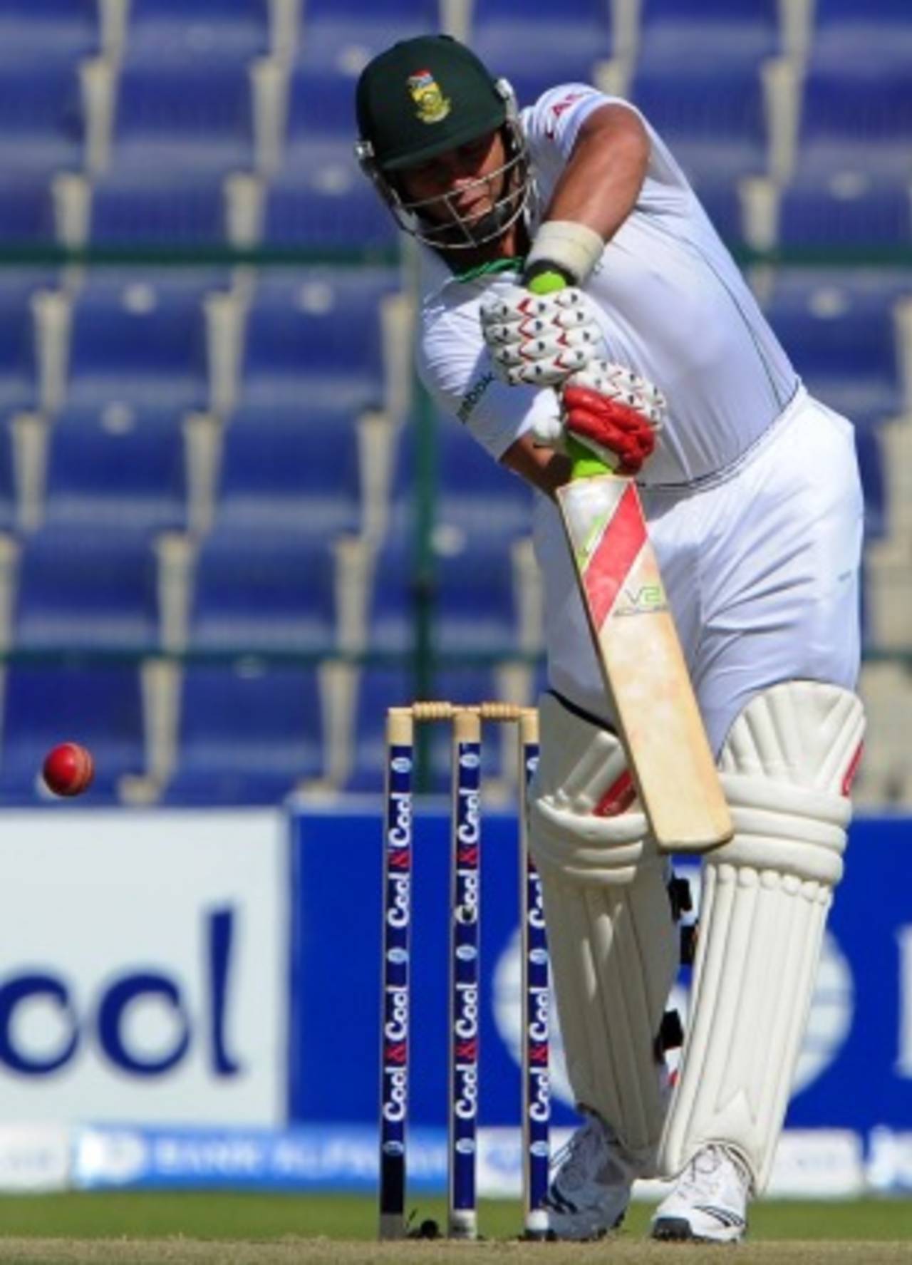 Jacques Kallis attempts to drive, Pakistan v South Africa, 2nd Test, Abu Dhabi, 1st day, November 20, 2010