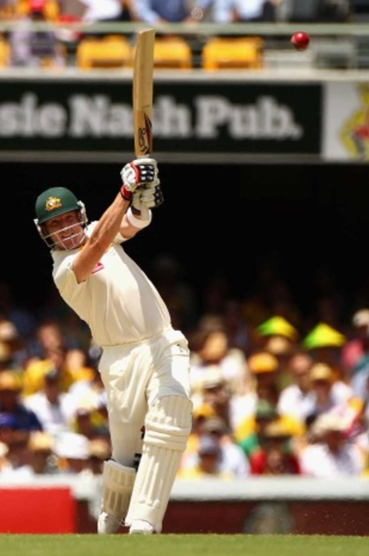 Brad Haddin had to fight hard before playing his shots, Australia v England, 1st Test, Brisbane, 3rd day, November 27, 2010