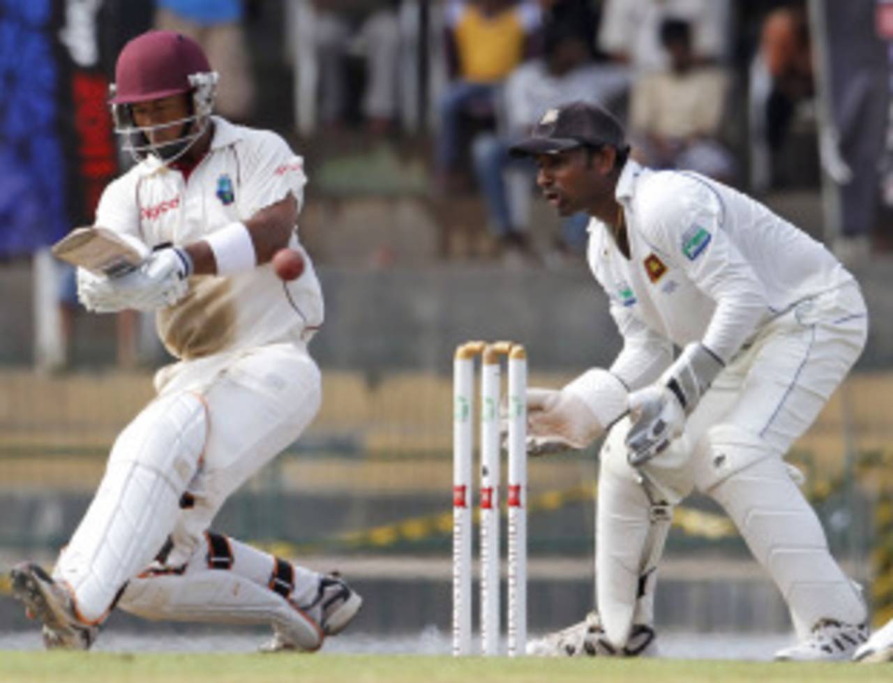 Carlton Baugh pulls en route to his second Test half-century, Sri Lanka v West Indies, 2nd Test, Premadasa Stadium, Colombo, 5th day, November 27, 2010