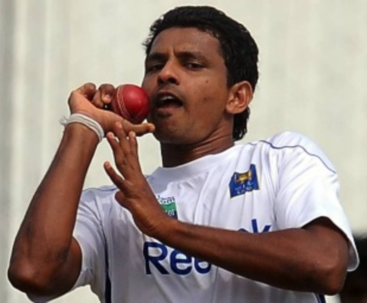 Suraj Randiv practises ahead of the third Test against West Indies, Pallekele, November 30, 2010