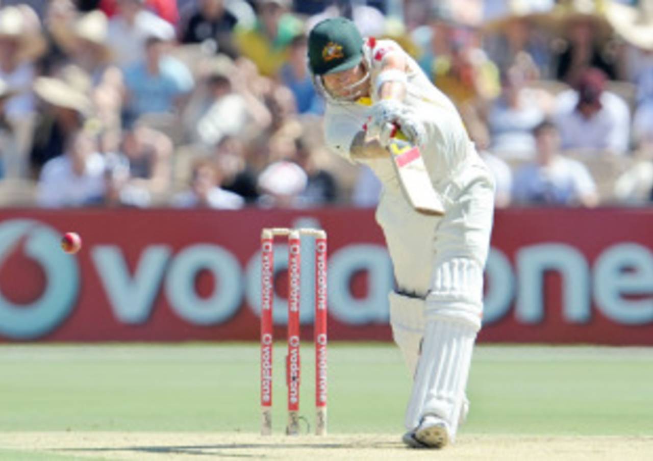 Michael Clarke edges to slip for 2, Australia v England, 2nd Test, Adelaide, December 3, 2010