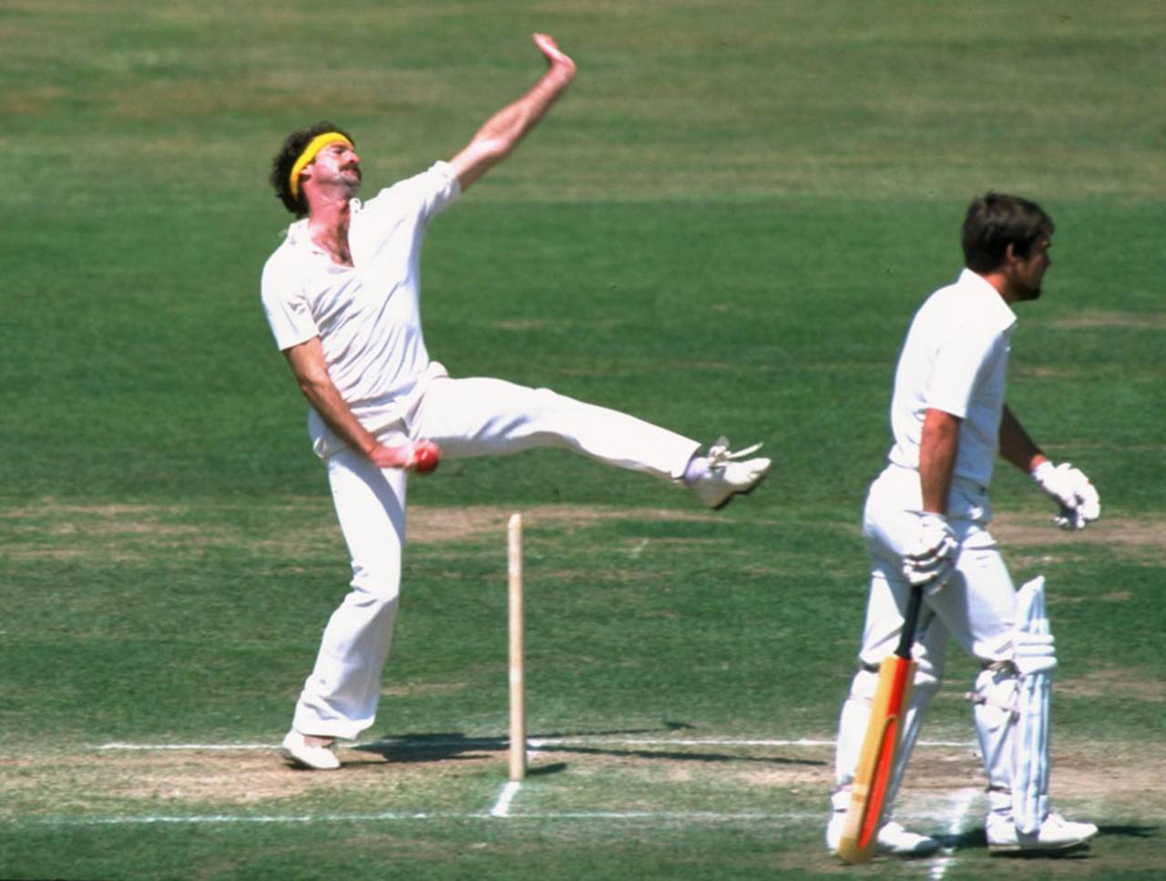 Dennis Lillee bowls, England v Australia, Centenary Test, Lord's, 4th day, September 1, 1980