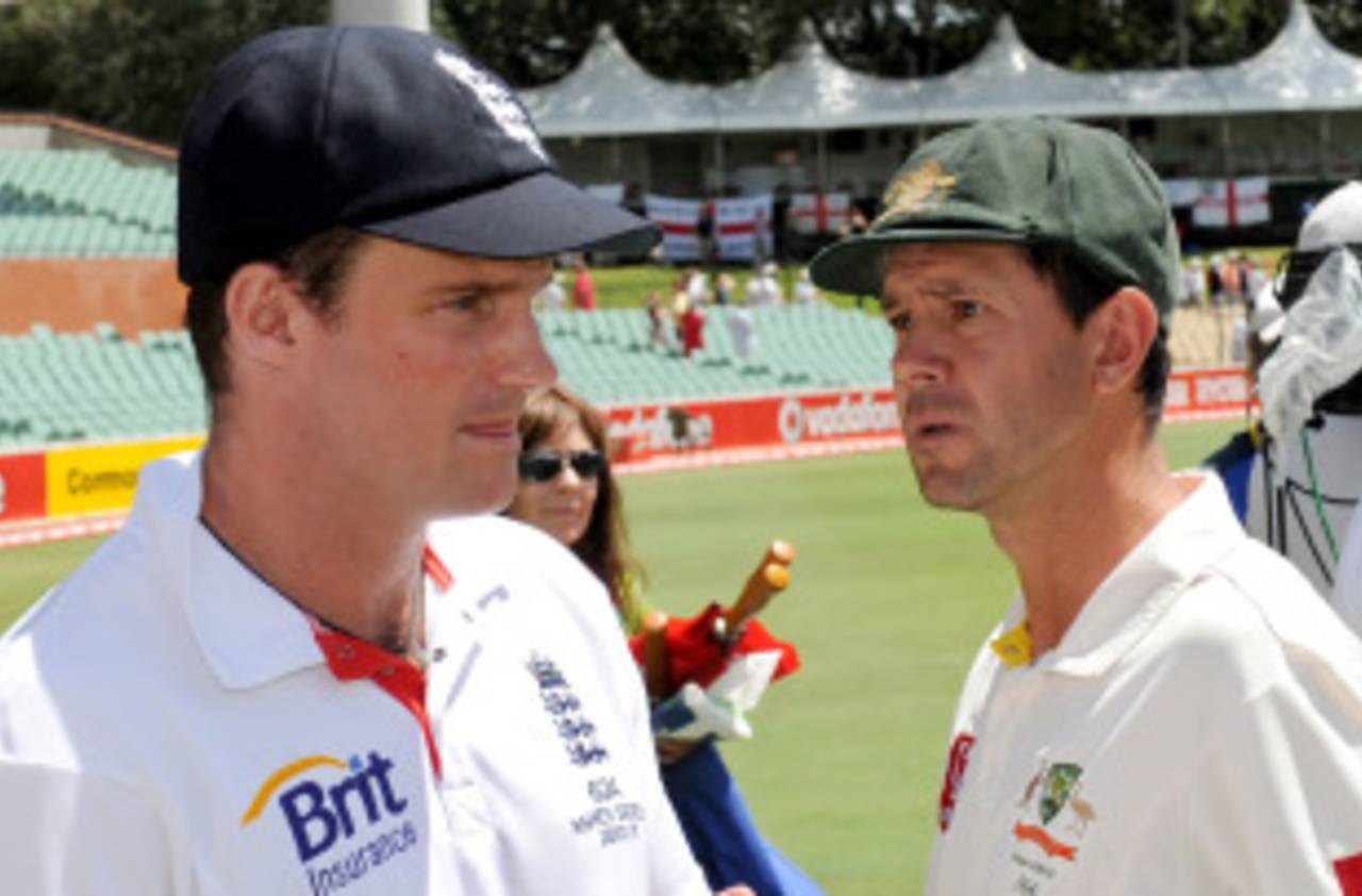 Andrew Strauss and Ricky Ponting after the match, Australia v England, 2nd Test, Adelaide, 5th day, December 7, 2010