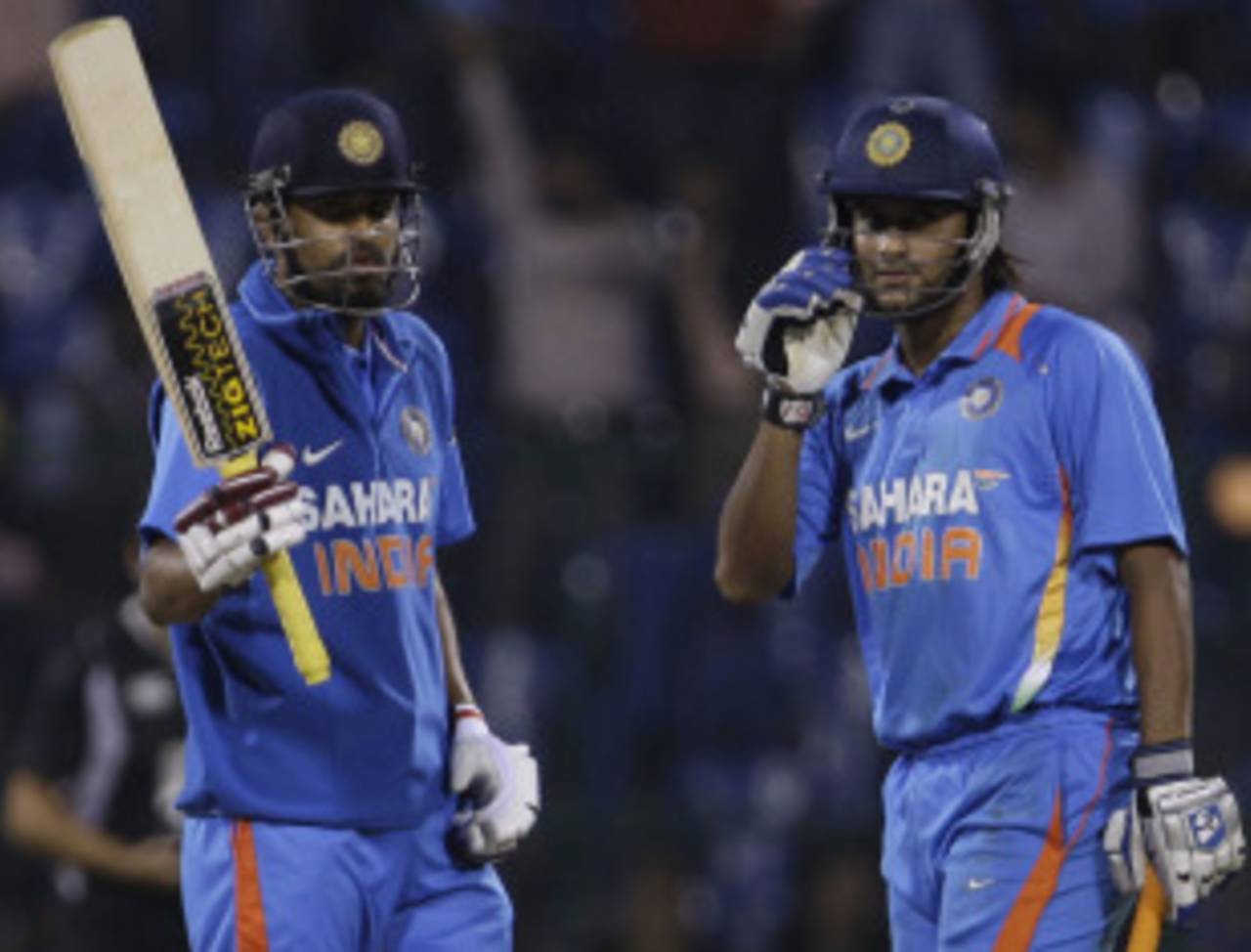 Yusuf Pathan, with Saurabh Tiwary for company, took India to an unlikely victory against New Zealand&nbsp;&nbsp;&bull;&nbsp;&nbsp;Associated Press