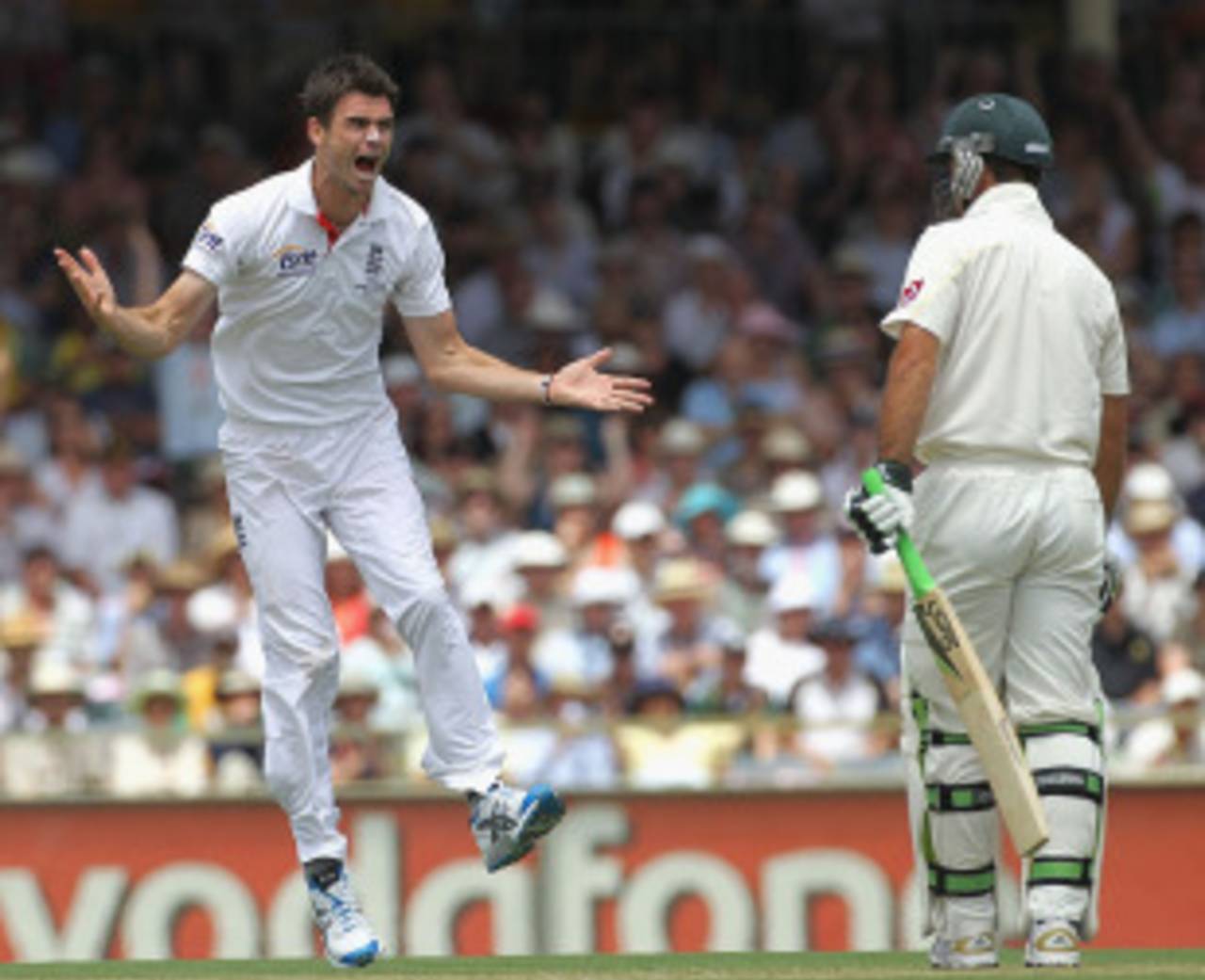 James Anderson removed Ricky Ponting for the third time in the series, Australia v England, 3rd Test, Perth, 1st day, December 16, 2010
