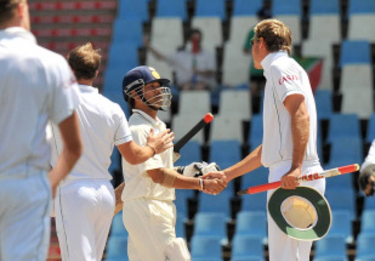 Sachin Tendulkar did not farm the strike, and South Africa were able to pick up the last two wickets easily&nbsp;&nbsp;&bull;&nbsp;&nbsp;AFP