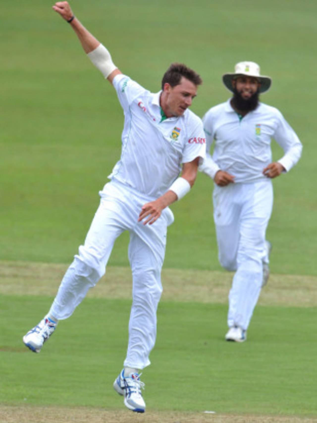 Dale Steyn is thrilled after dismissing Rahul Dravid, South Africa v India, 2nd Test, Durban, 1st day, December 26, 2010 