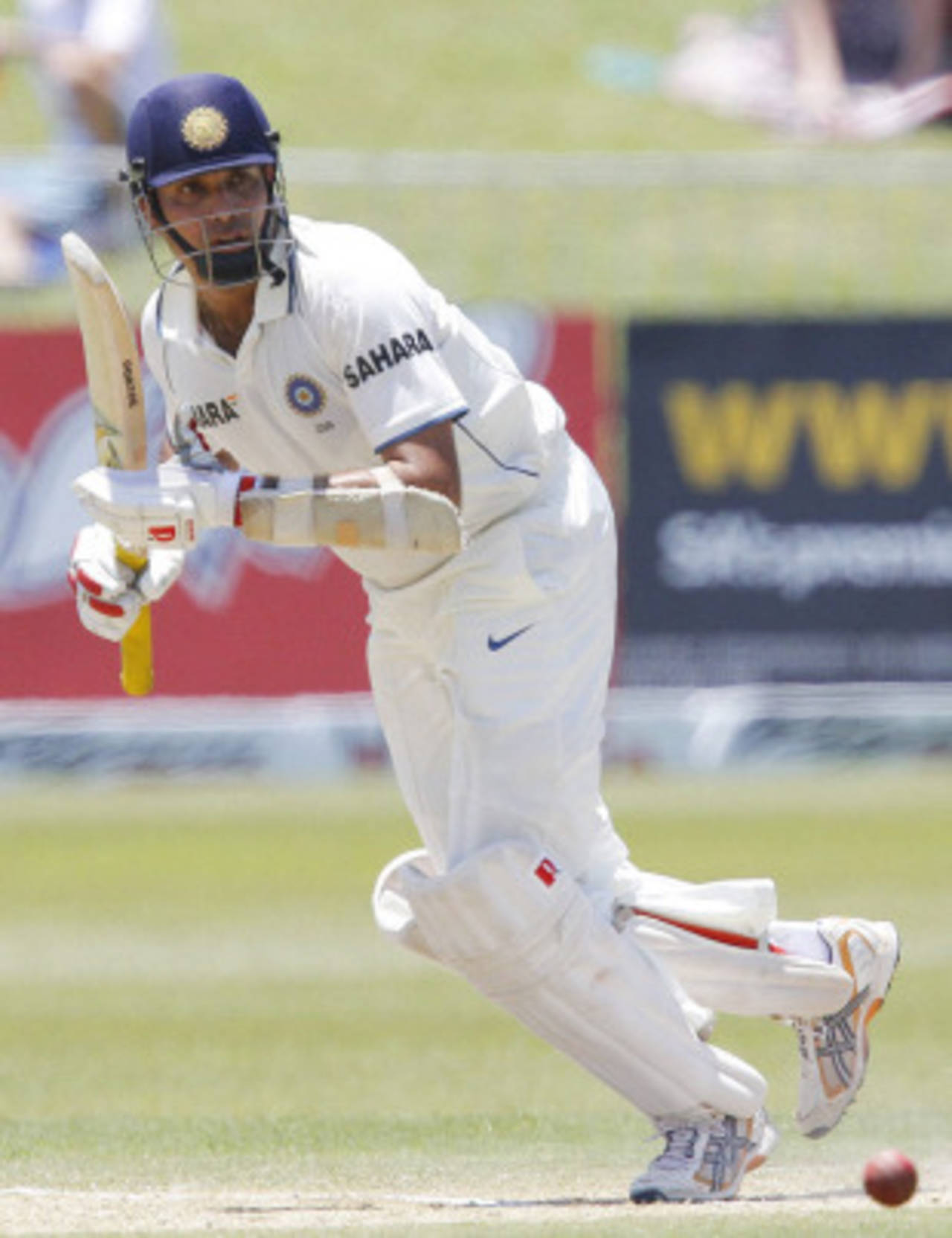 VVS Laxman plays the ball to the on side, South Africa v India, 2nd Test, Durban, 3rd day, December 28, 2010