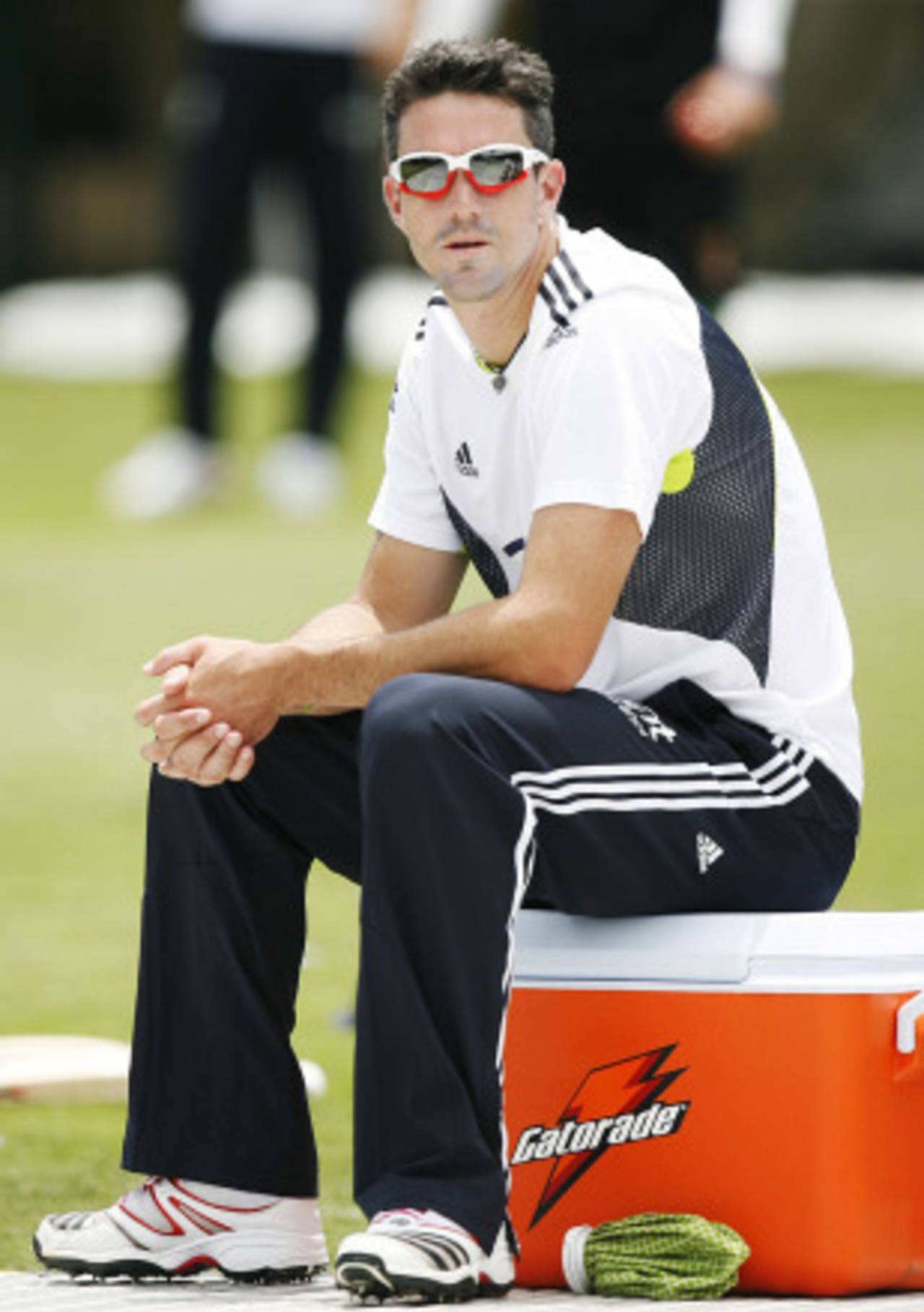 Kevin Pietersen catches a breather during the training session, Sydney, January 2, 2011