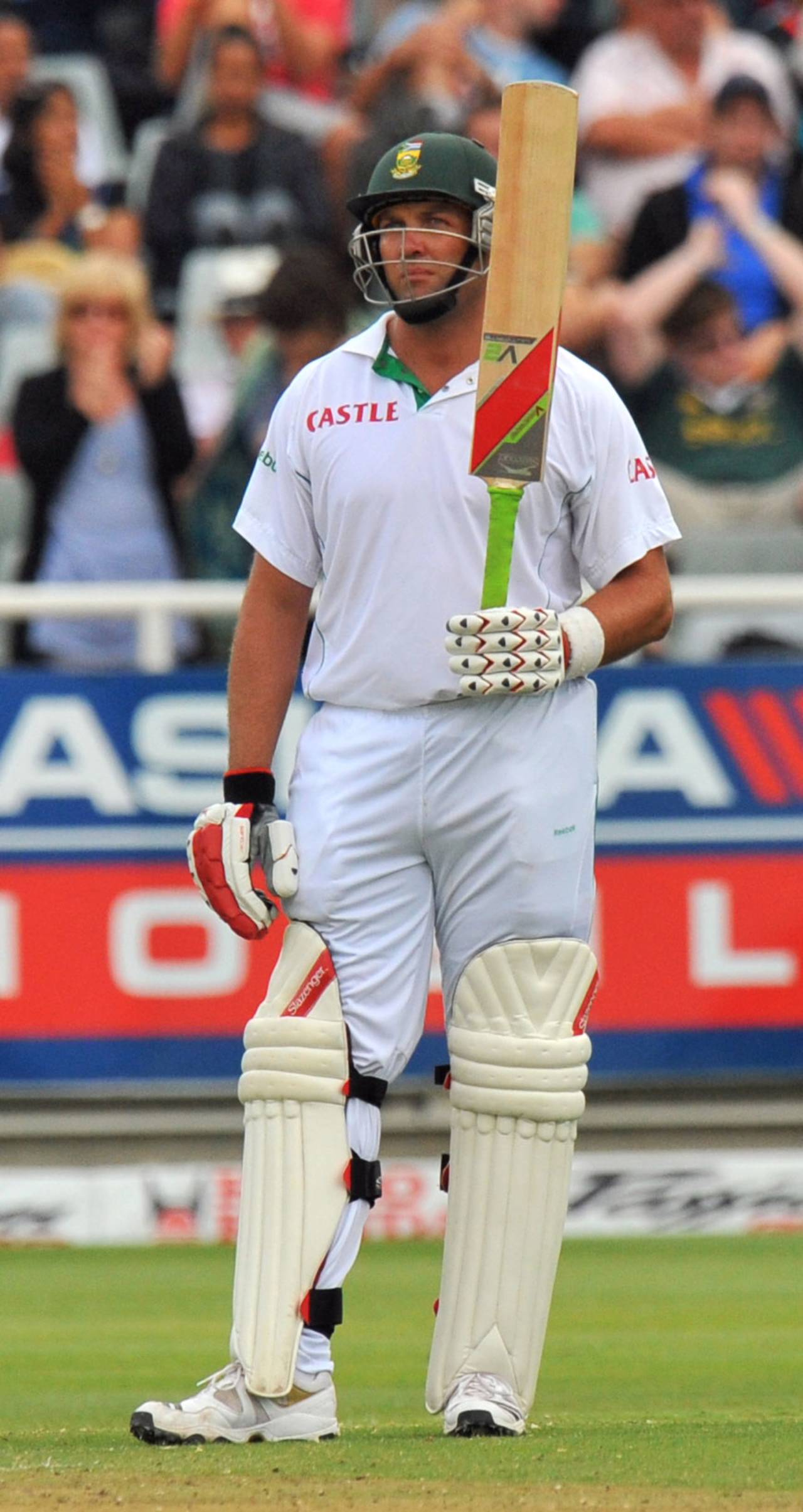 Jacques Kallis brings up a crucial half-century, South Africa v India, 3rd Test, Cape Town, 1st day, January 2, 2011