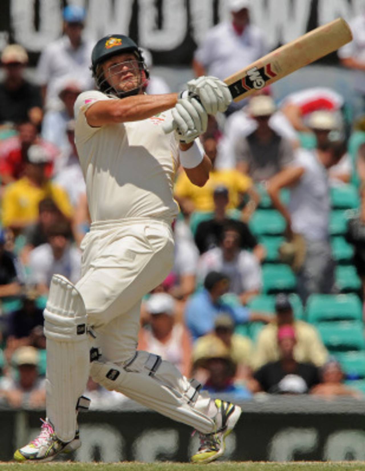 Shane Watson struck seven fours in his innings of 38, Australia v England, 5th Test, Sydney, 4th day, January 6, 2011