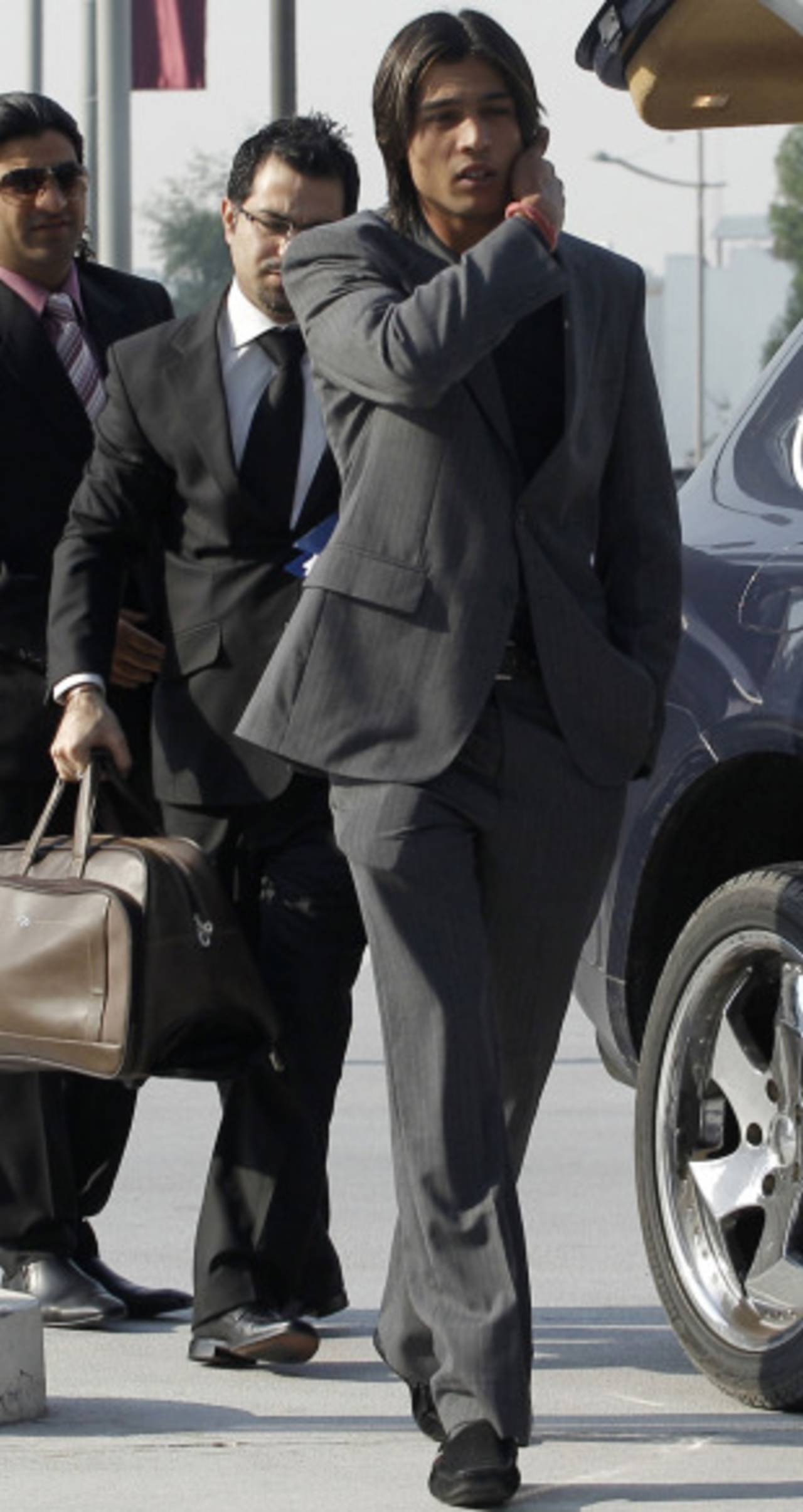 Mohammad Amir, before his ICC hearing, Doha, January 6, 2011