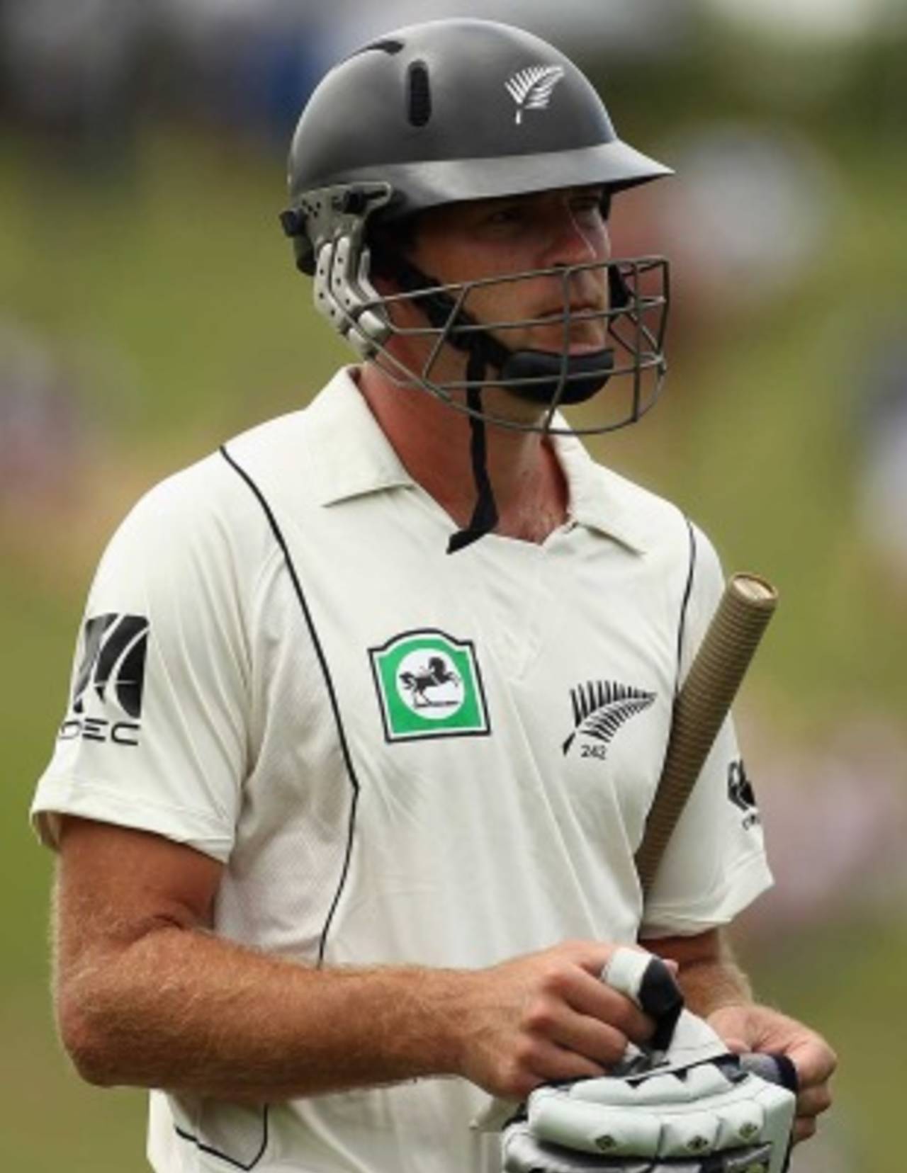 Tim McIntosh walks back after being dismissed, New Zealand v Pakistan, 1st Test, Hamilton, 1st day, January 7, 2011