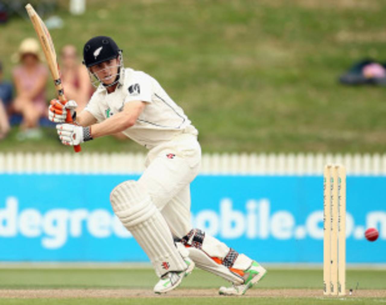 Kane Williamson was unbeaten on 44 at the end of the day's play, New Zealand v Pakistan, 1st Test, Hamilton, 1st day, January 7, 2011