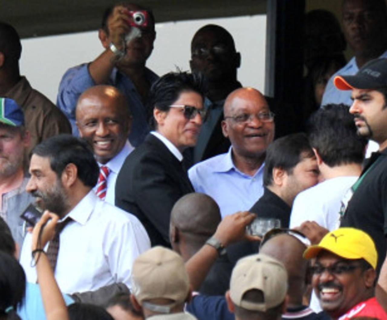 Shah Rukh Khan provided another attraction at the Twenty20 game between India and South Africa in Durban&nbsp;&nbsp;&bull;&nbsp;&nbsp;AFP