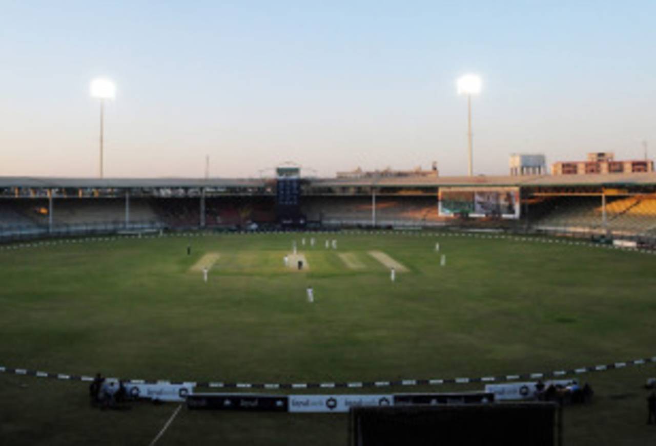 A view of the National Stadium, HBL v PIA, Quaid-e-Azam Trophy Division One Final, Karachi, January 13, 2011